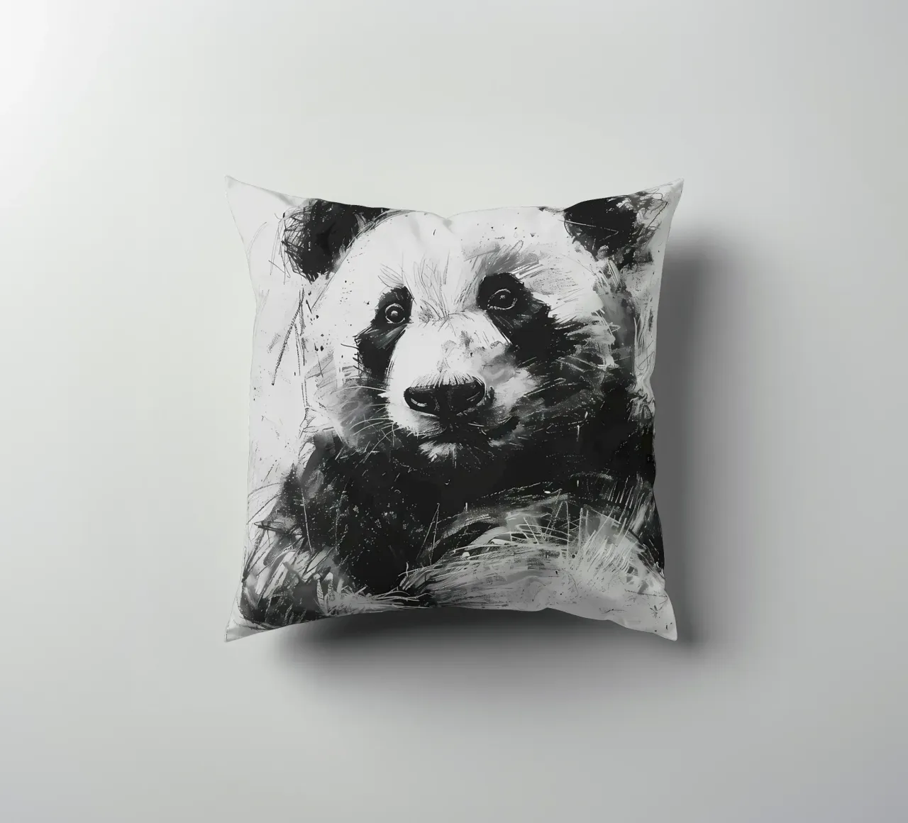 Panda in carbone cuscino da James M Coyle