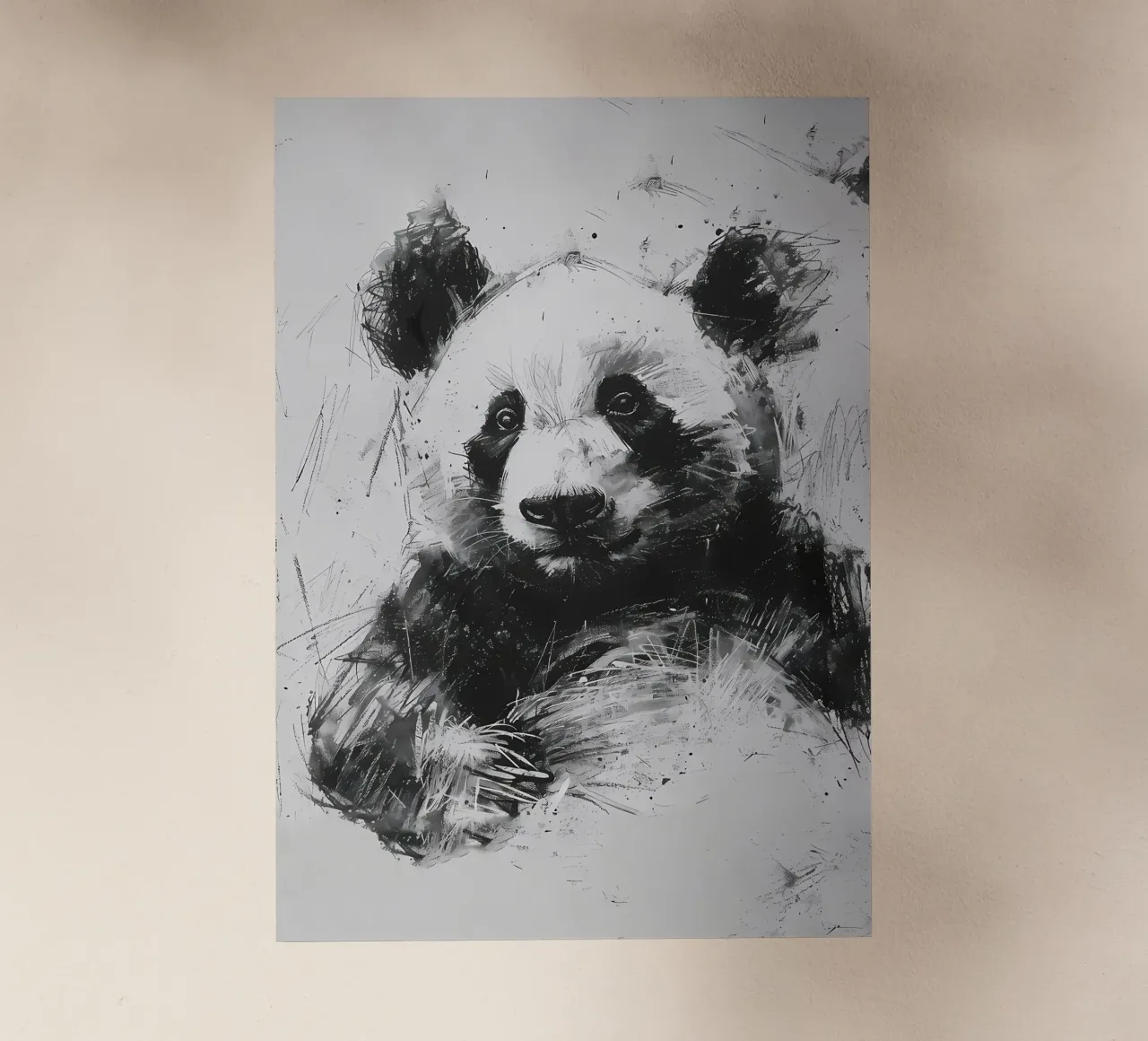 Panda in carbone pellicola backlit da James M Coyle