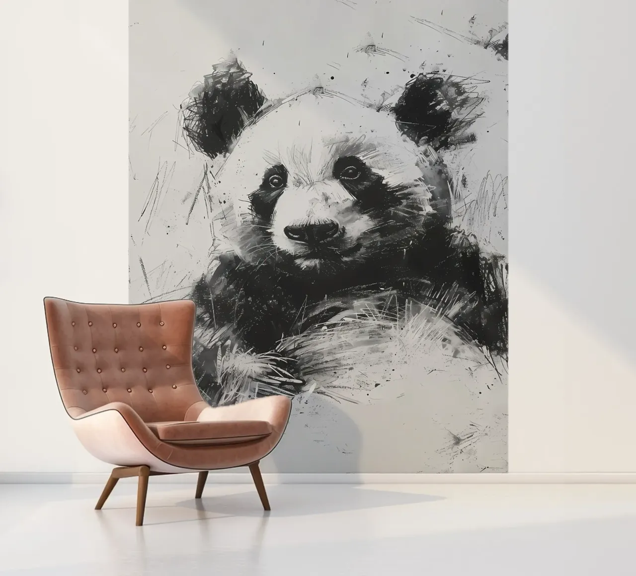 Panda In Charcoal photo wallpaper by James M Coyle
