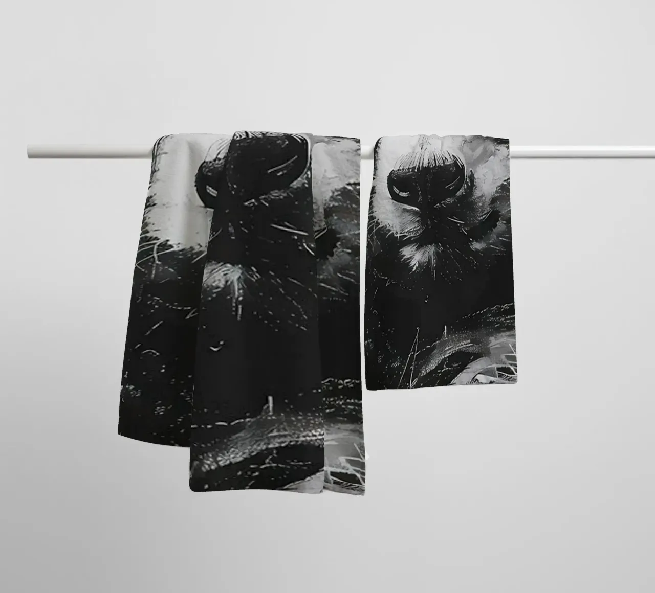 Panda in carbone asciugamano da bagno da James M Coyle
