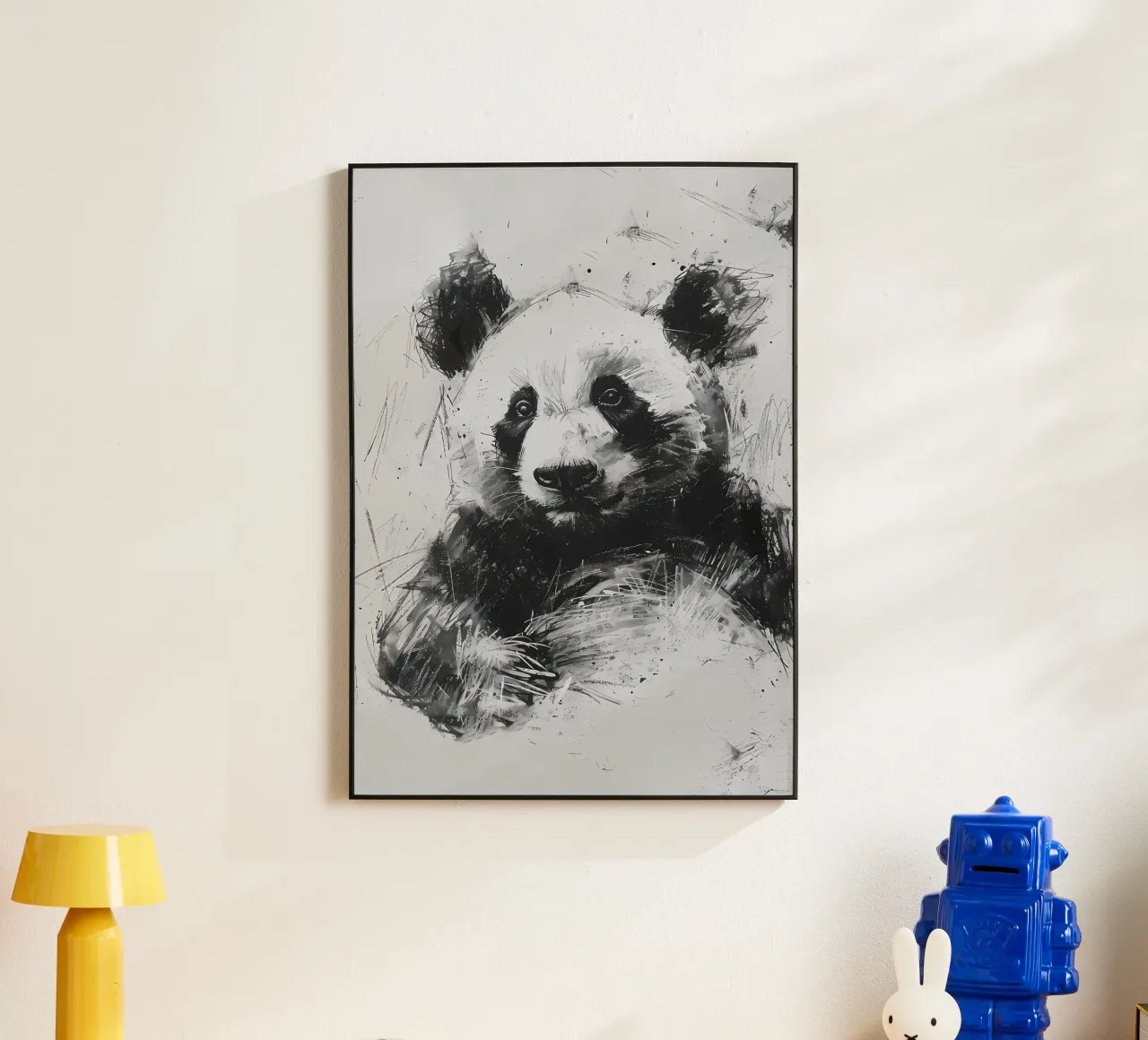 Panda in carbone alluminio dibond da James M Coyle