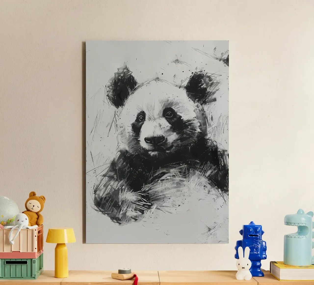 Panda in carbone alluminio dibond da James M Coyle