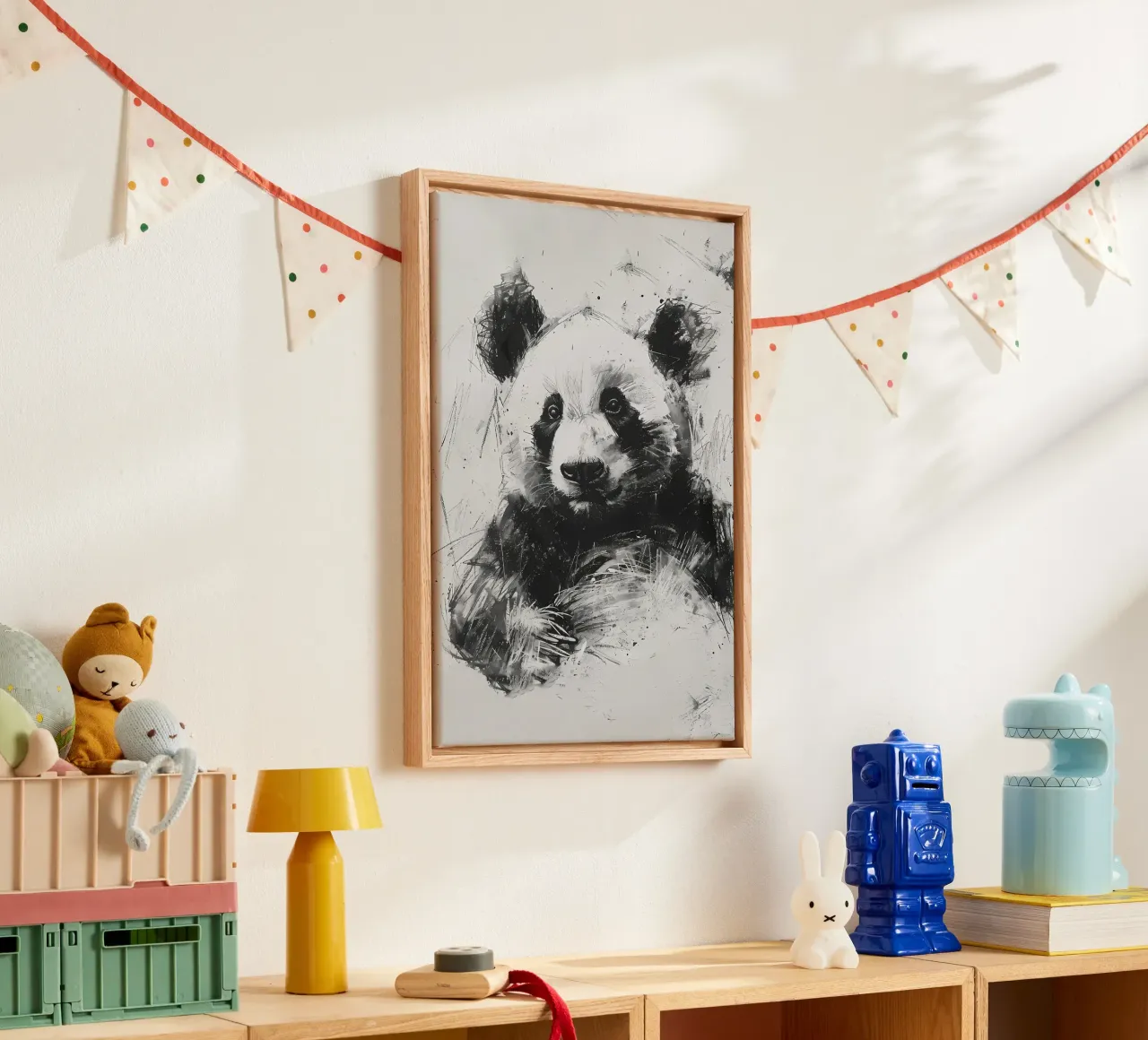 Panda in carbone tela da James M Coyle