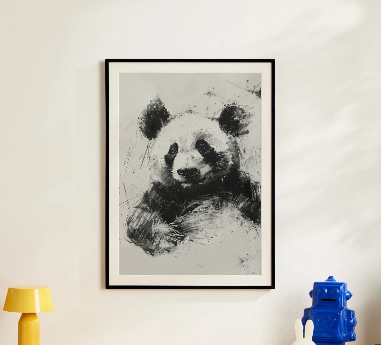 Panda in carbone carta hahnemühle da James M Coyle