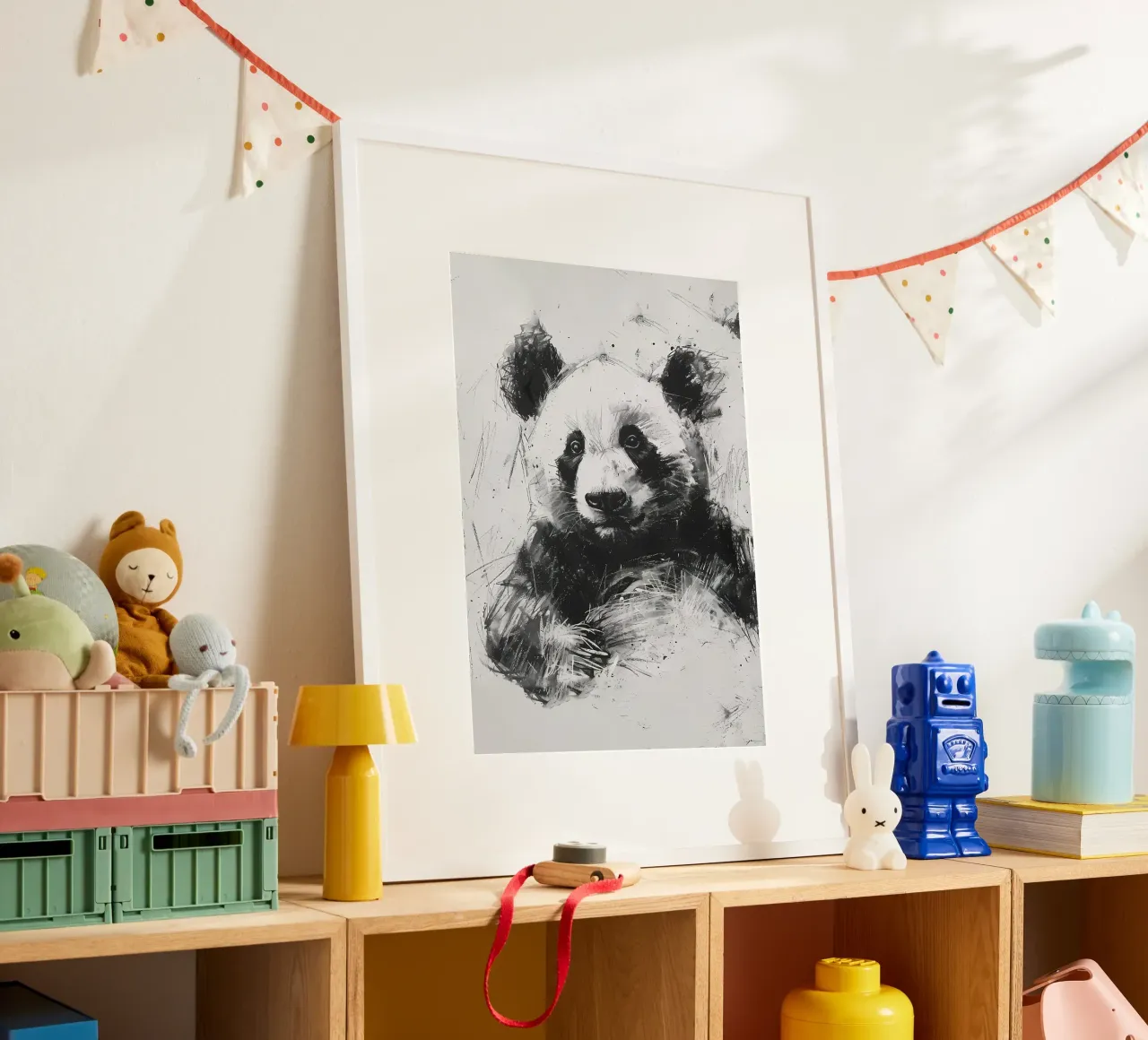 Panda in carbone carta hahnemühle da James M Coyle
