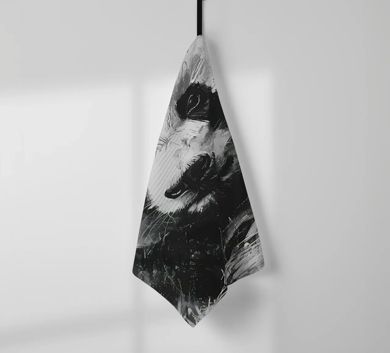 Panda in carbone canovaccio da cucina da James M Coyle