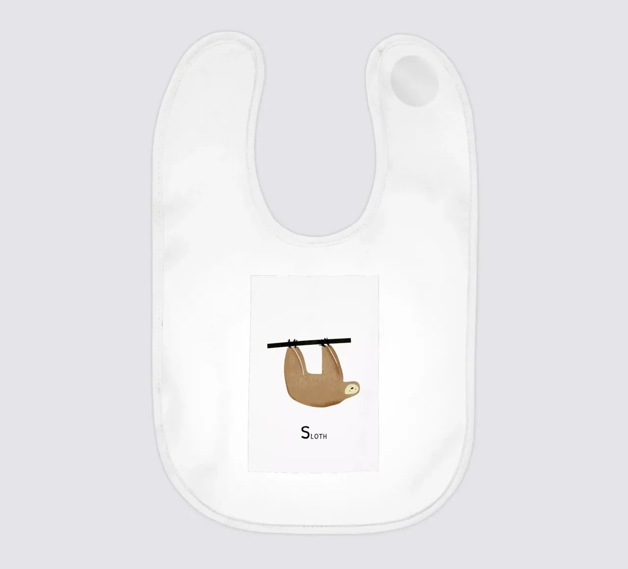 Sloth baby bib by Little Flourishes
