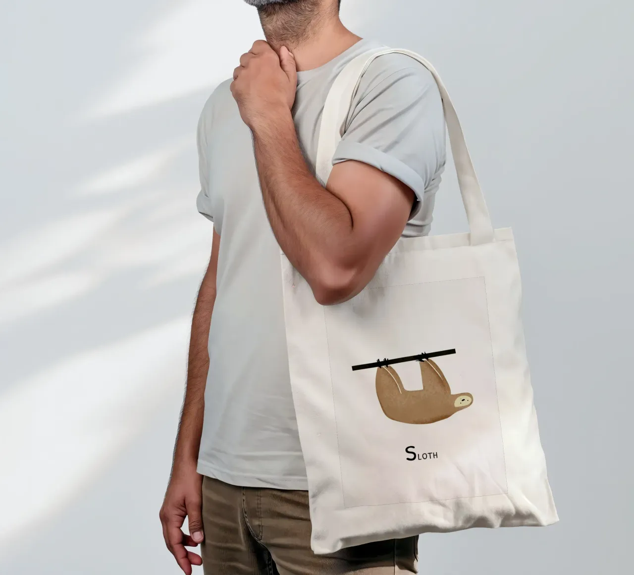Sloth borsa in juta da Little Flourishes