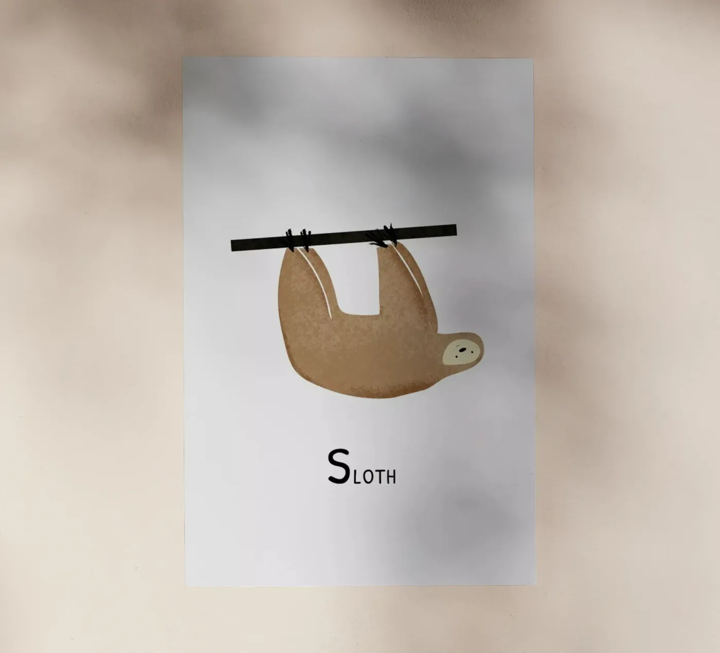 Sloth pellicola backlit da Little Flourishes