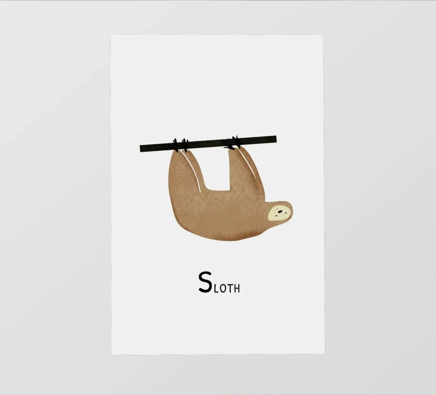 Sloth backlit folie van Little Flourishes