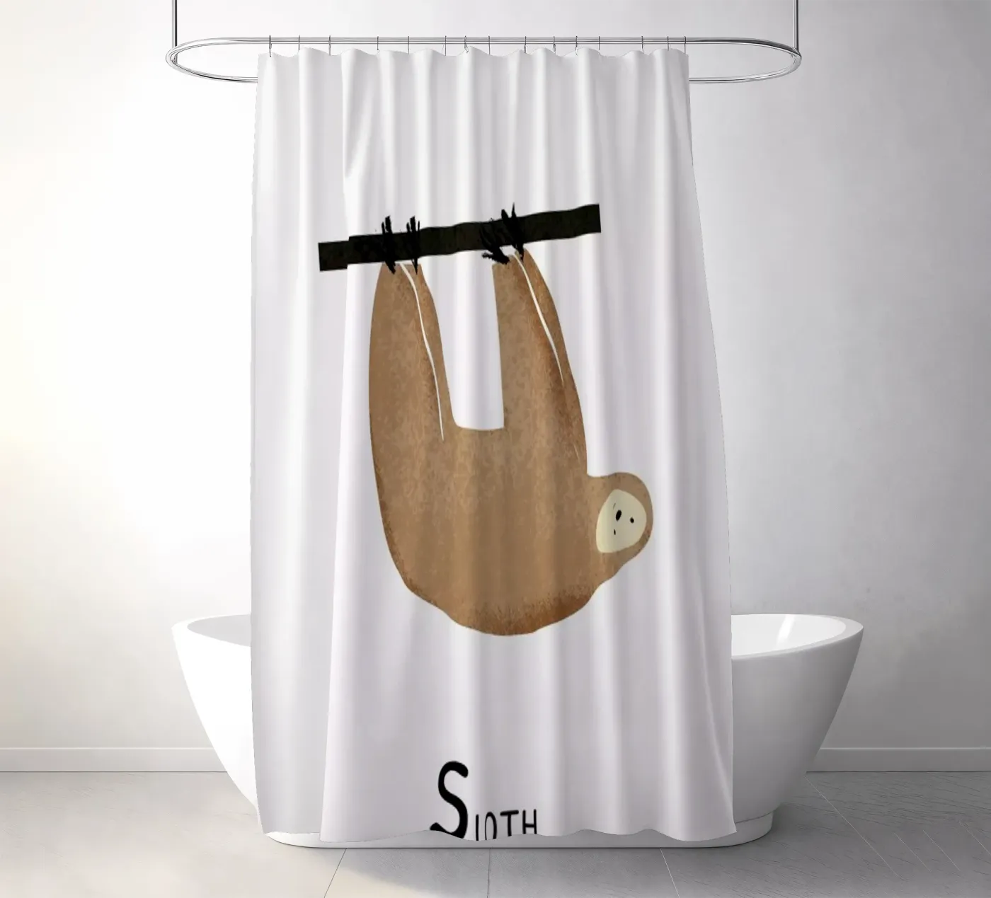 Sloth Duschvorhang von Little Flourishes