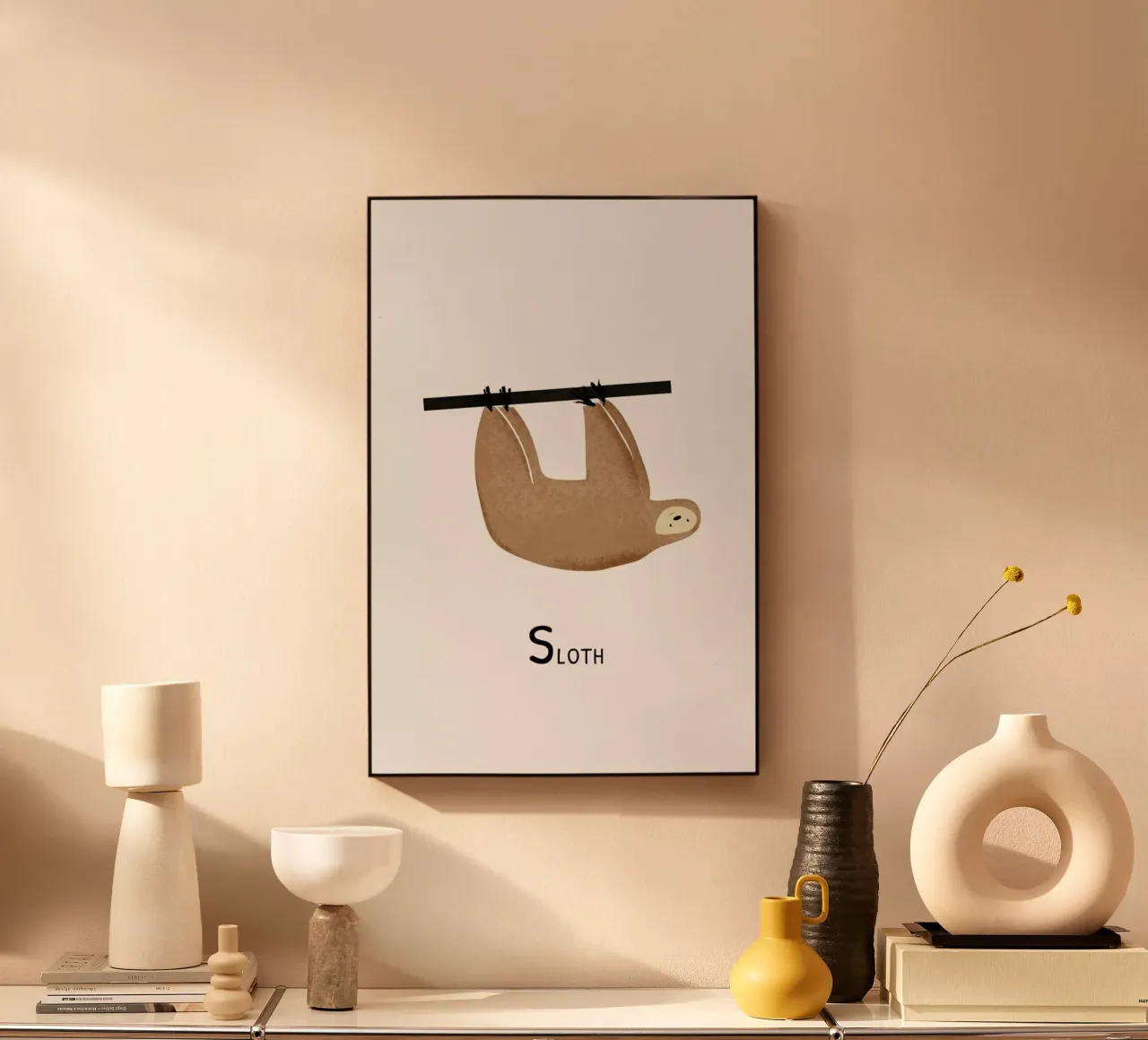 Sloth acrylic glass by Little Flourishes