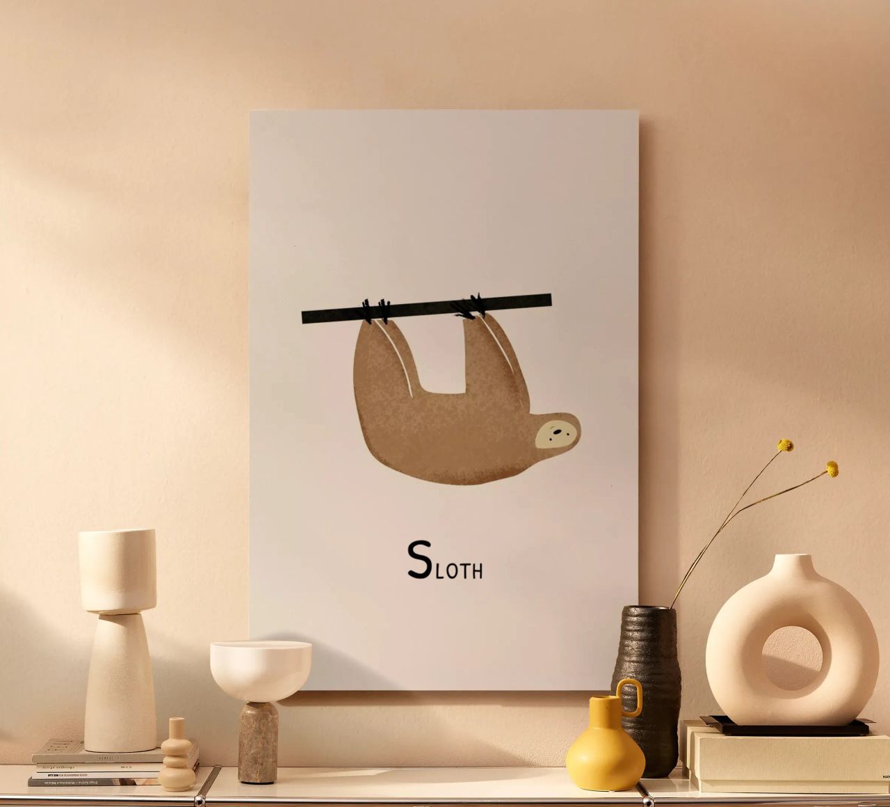 Sloth alluminio dibond da Little Flourishes