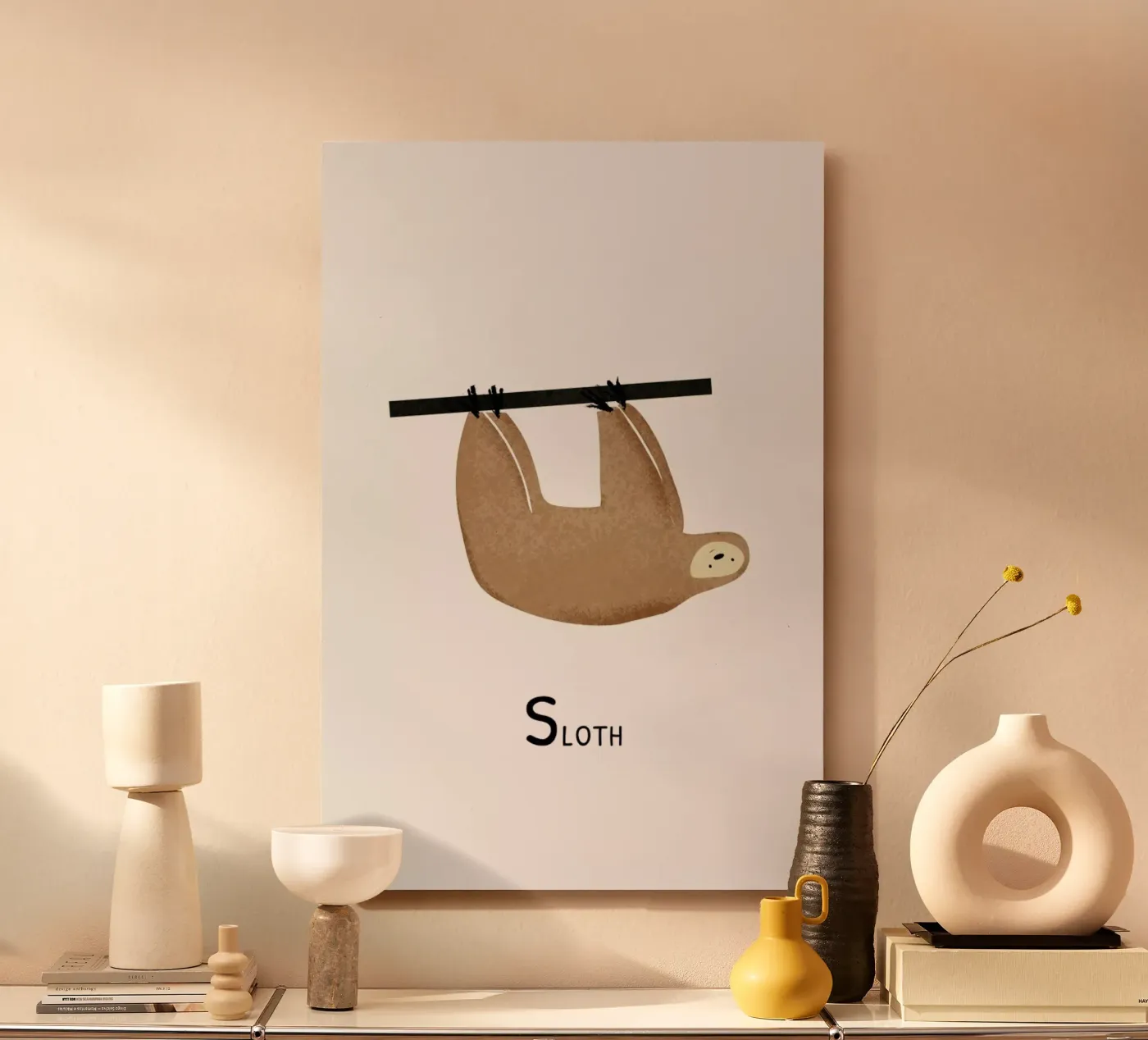 Sloth alluminio dibond da Little Flourishes