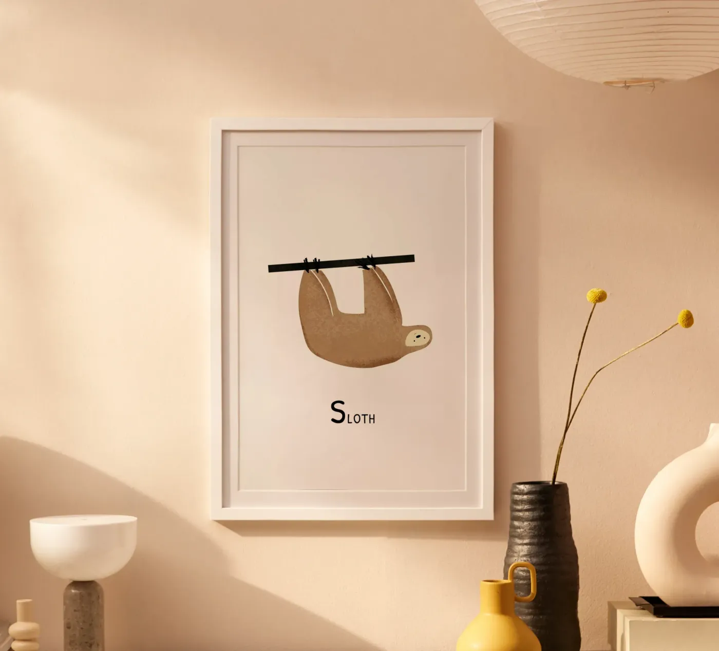 Sloth poster van Little Flourishes