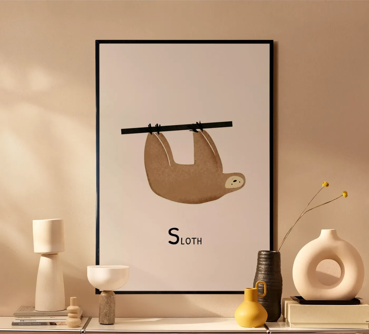 Sloth poster van Little Flourishes