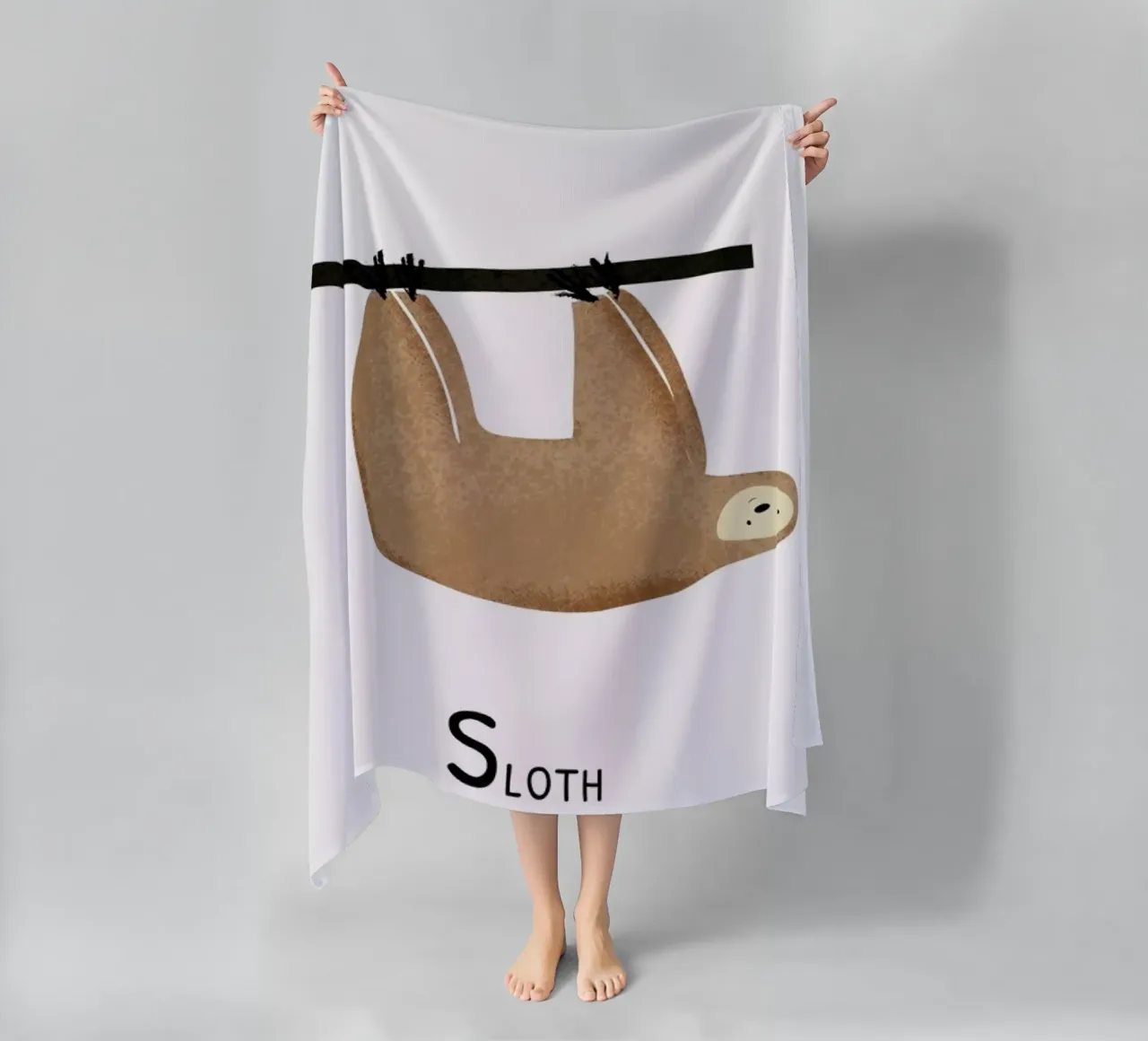 Sloth beach towel by Little Flourishes