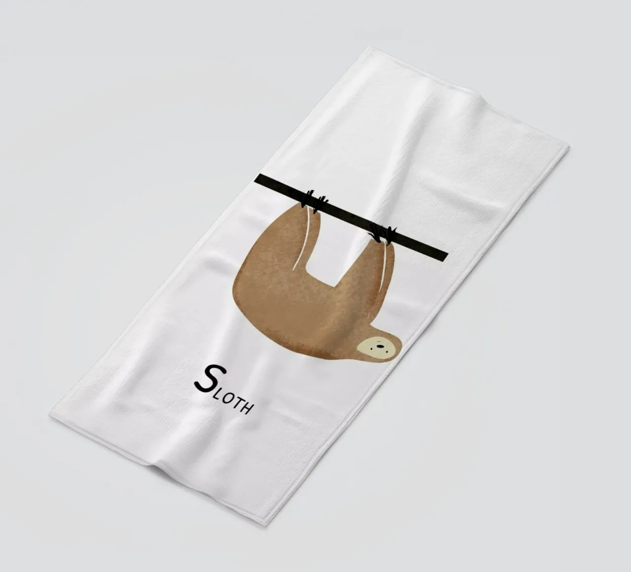 Sloth beach towel by Little Flourishes