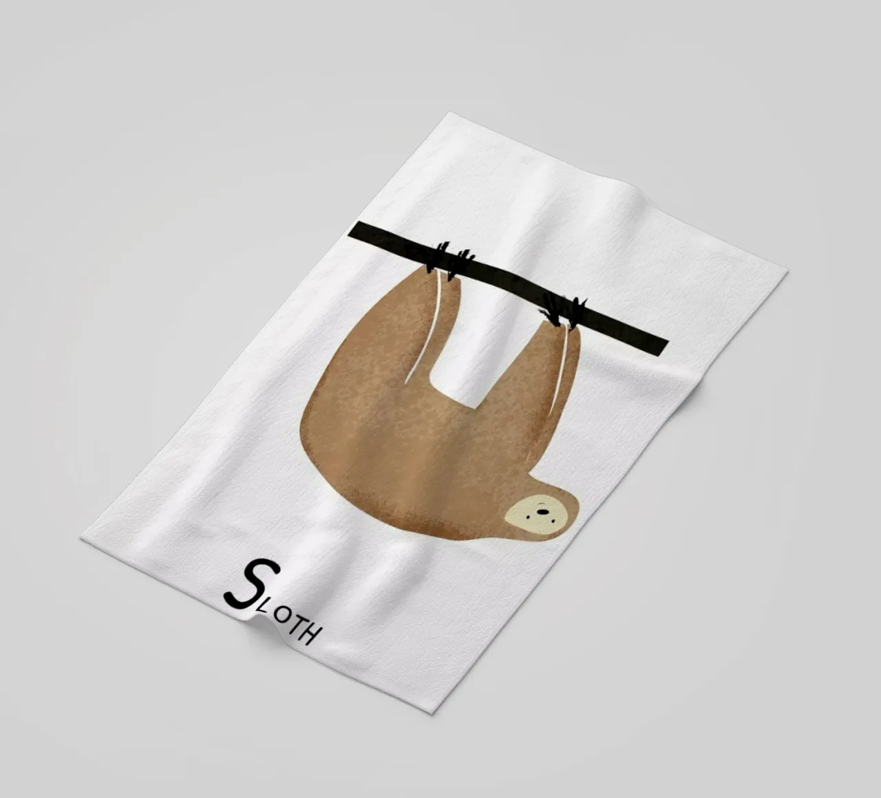 Sloth beach towel by Little Flourishes
