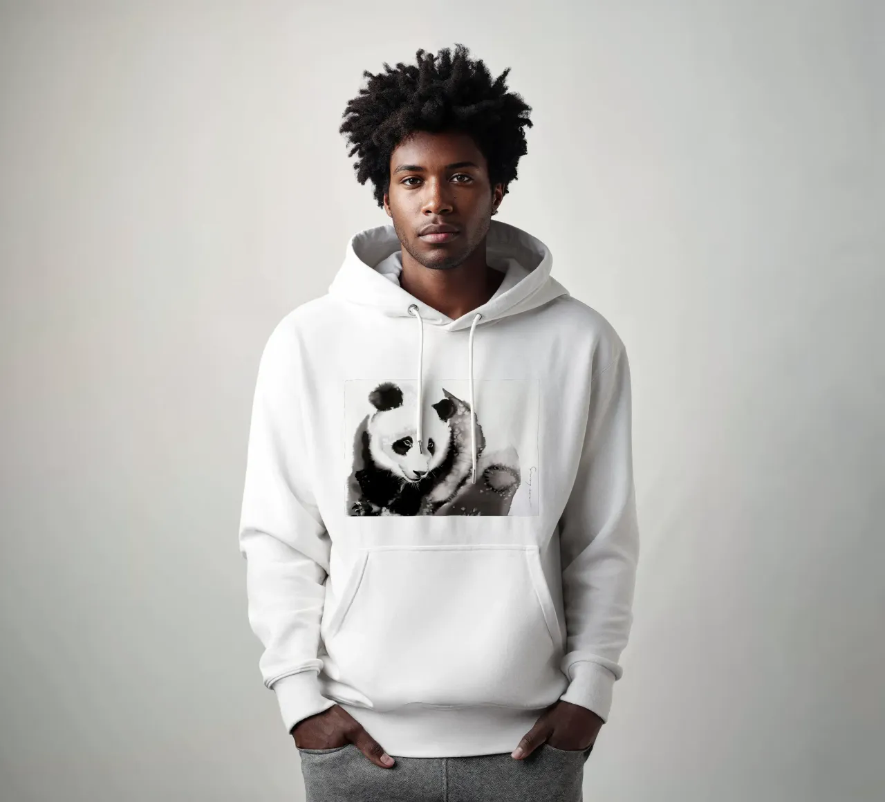 Panda accogliente2 felpa con cappuccio da James M Coyle