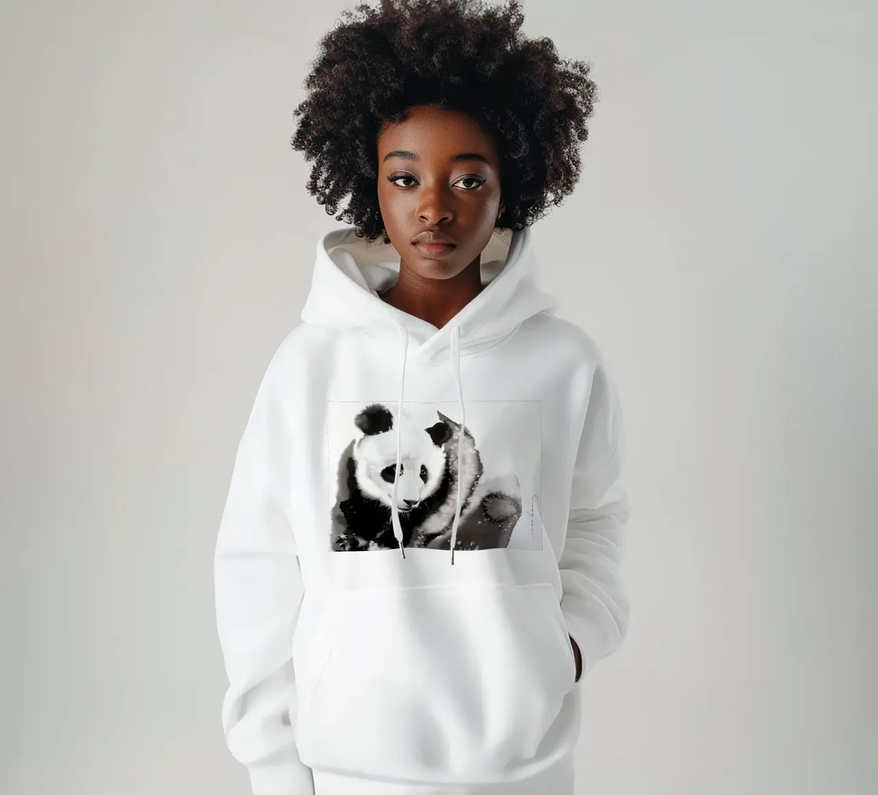 Panda accogliente2 felpa con cappuccio da James M Coyle