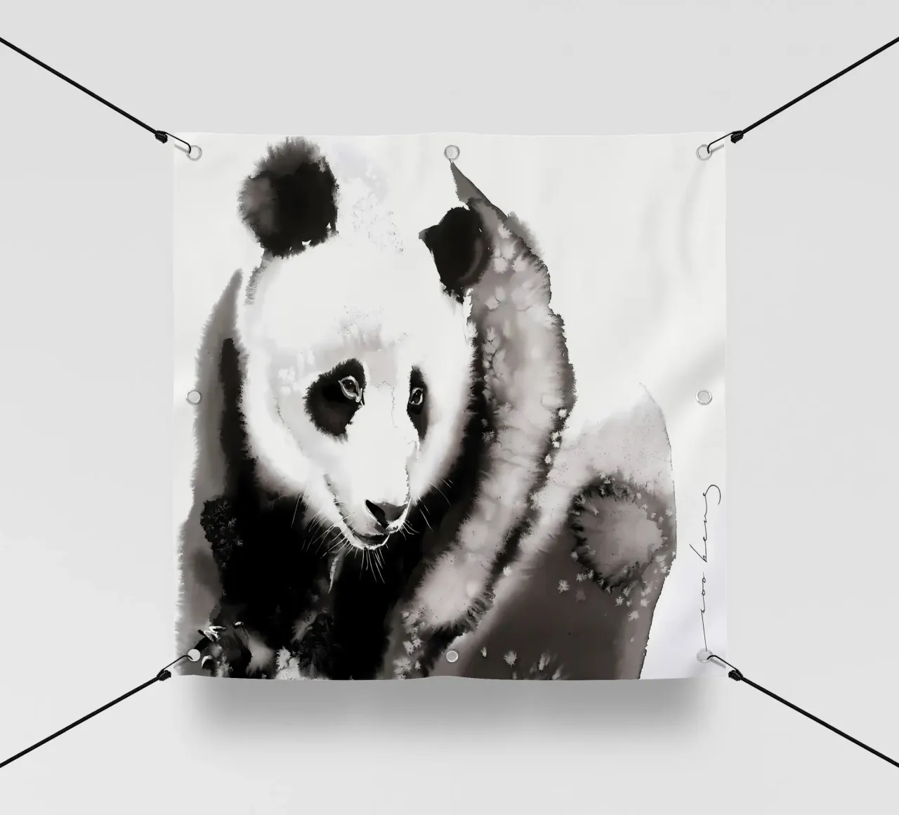Panda accogliente2 telo in pvc da James M Coyle