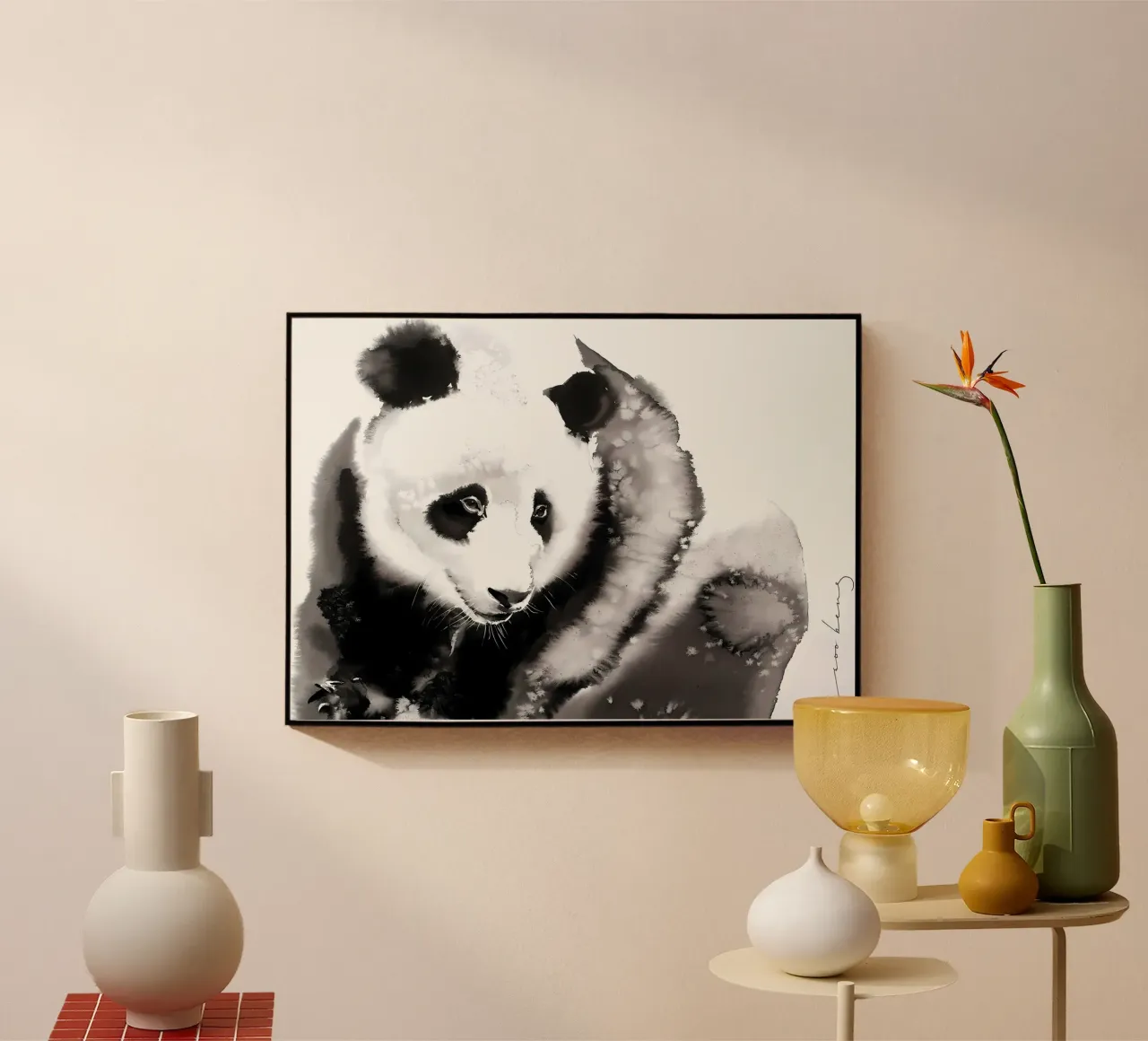 Panda accogliente2 plexiglass da James M Coyle