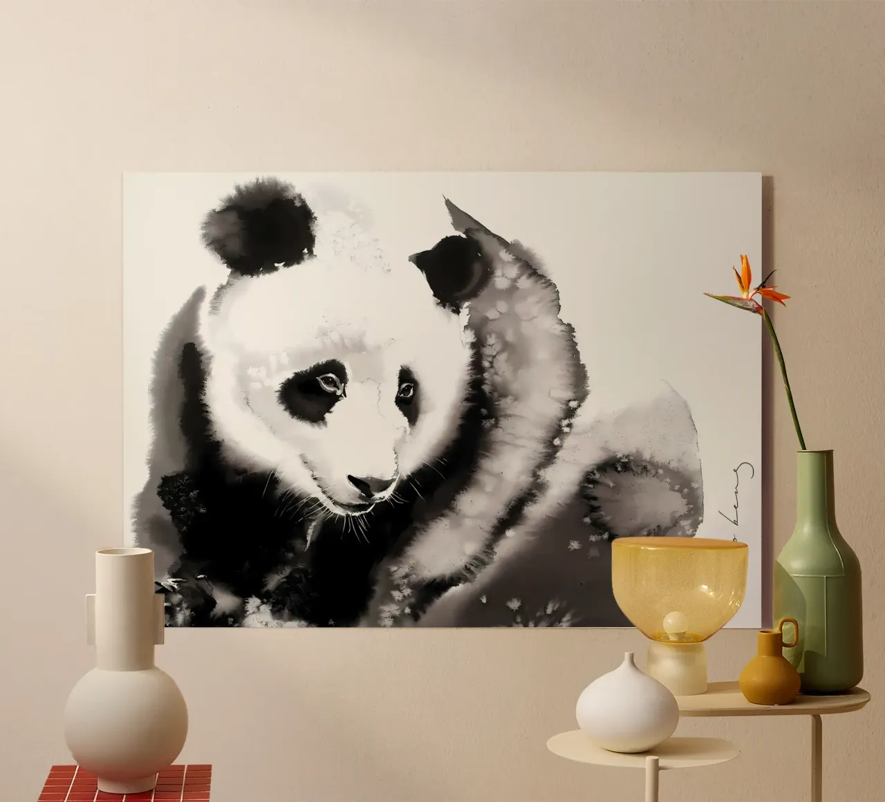 Panda accogliente2 plexiglass da James M Coyle