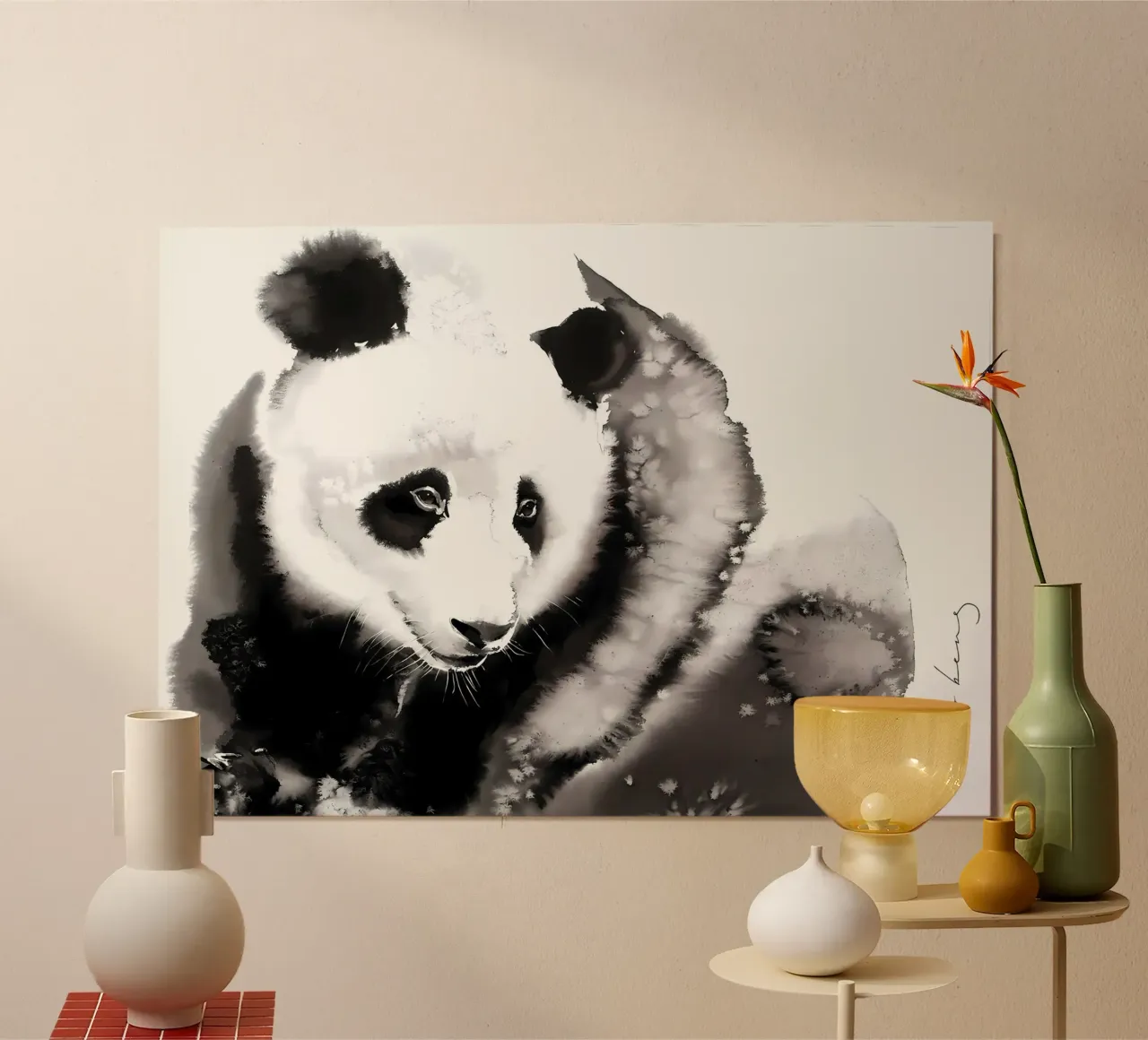 Panda accogliente2 carta hahnemühle da James M Coyle