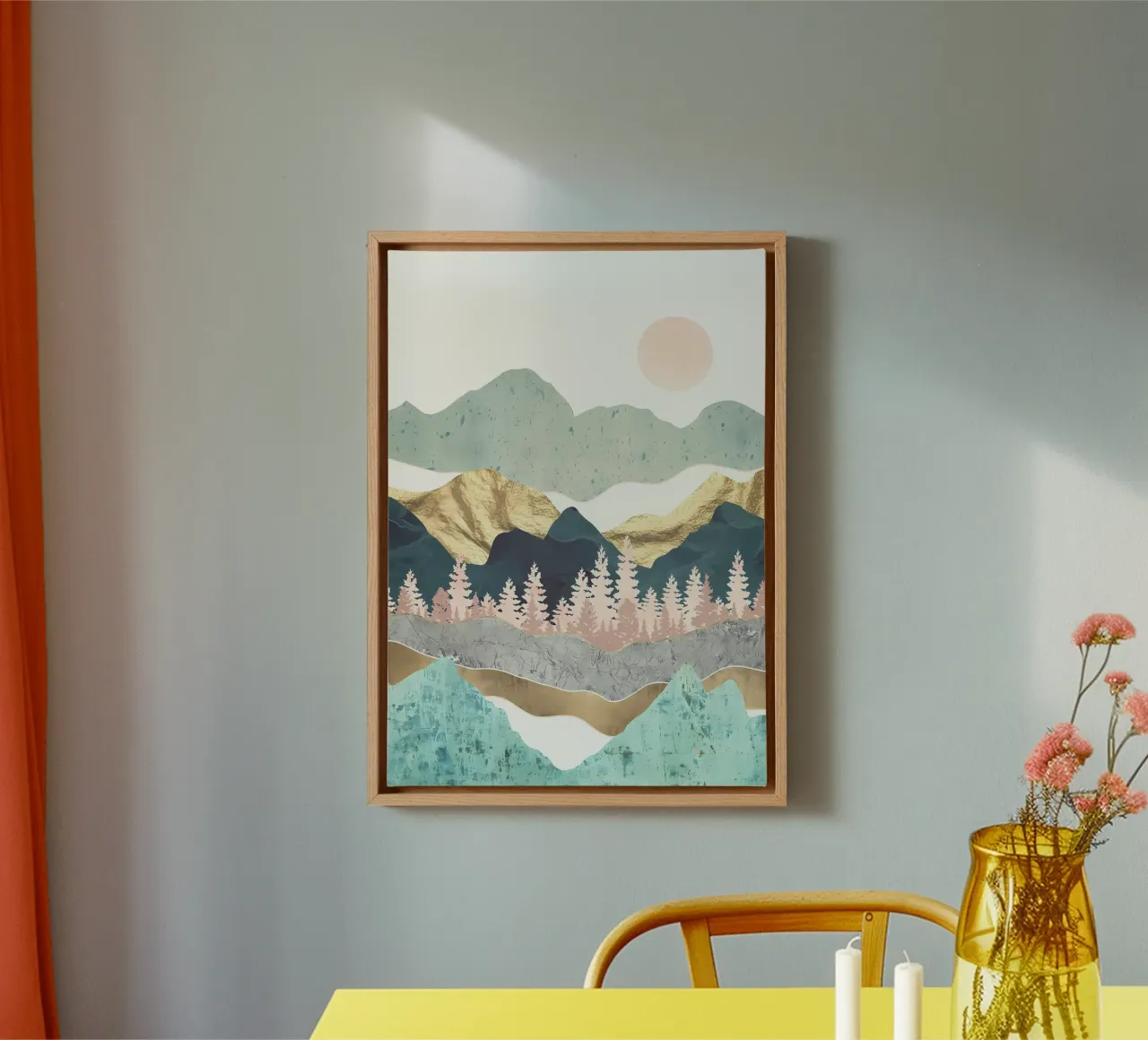 Le montagne d'oro di Re tela con Cornice a cassetta da Albert S Jacob