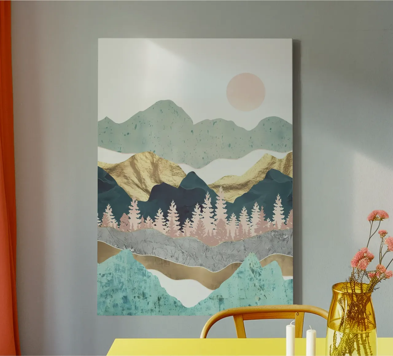 Le montagne d'oro di Re tela con Cornice a cassetta da Albert S Jacob
