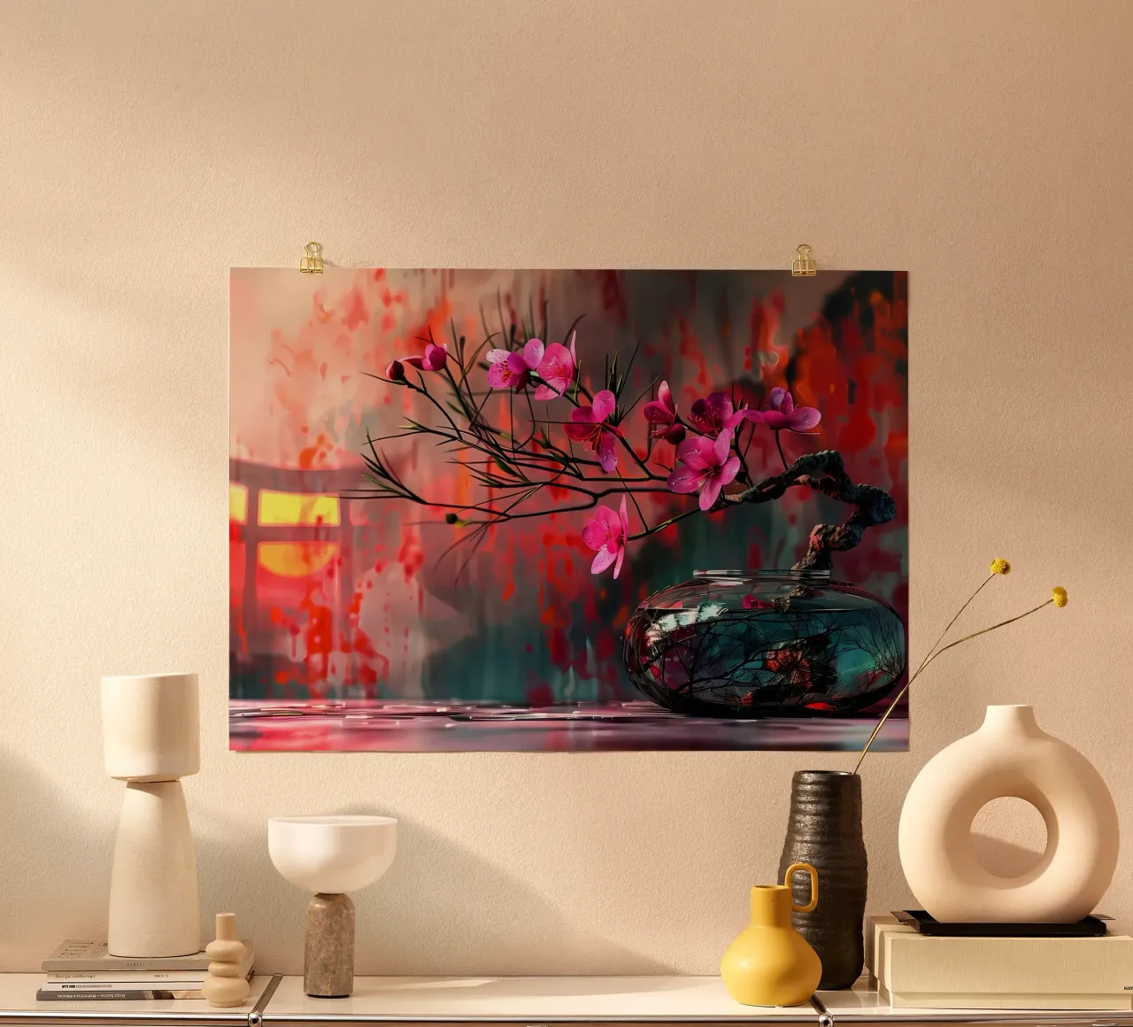 Pittura floreale poster da Rebecca Clark Wyrick