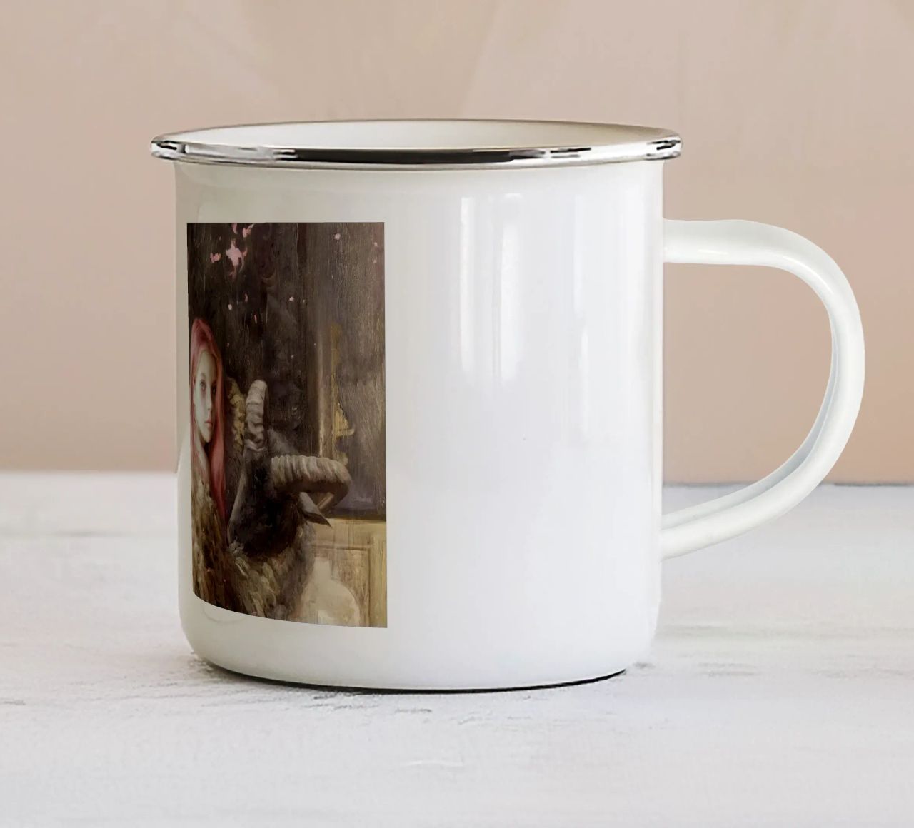 Guillermo Lorca The Ram tazza in smalto da Birgitart
