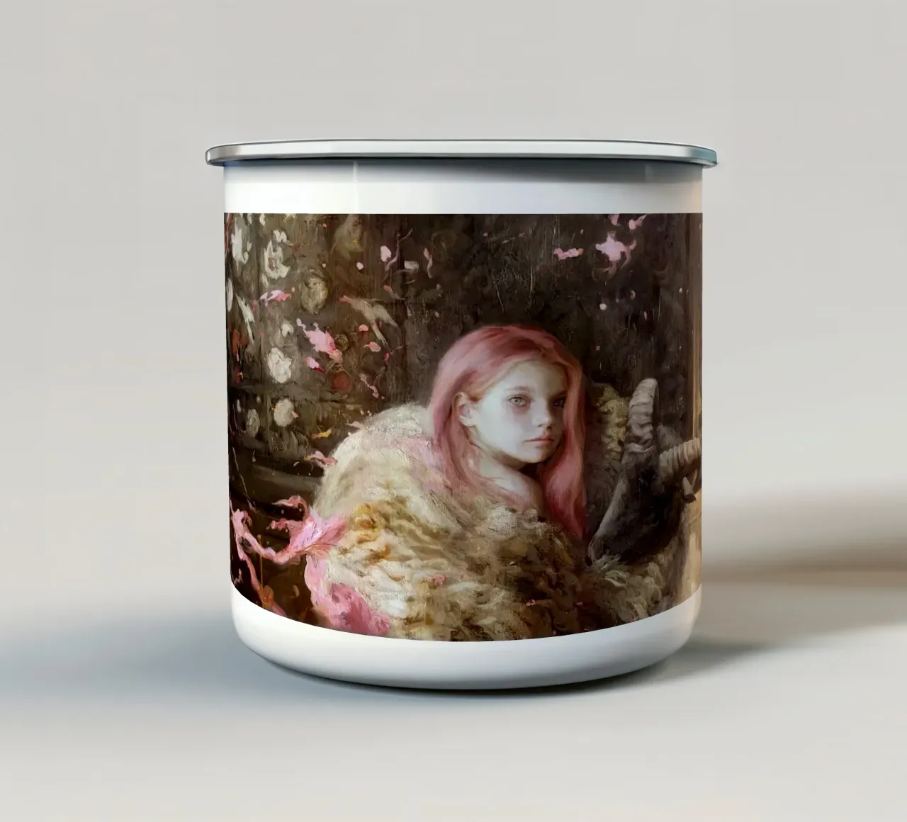 Guillermo Lorca The Ram tazza in smalto da Birgitart
