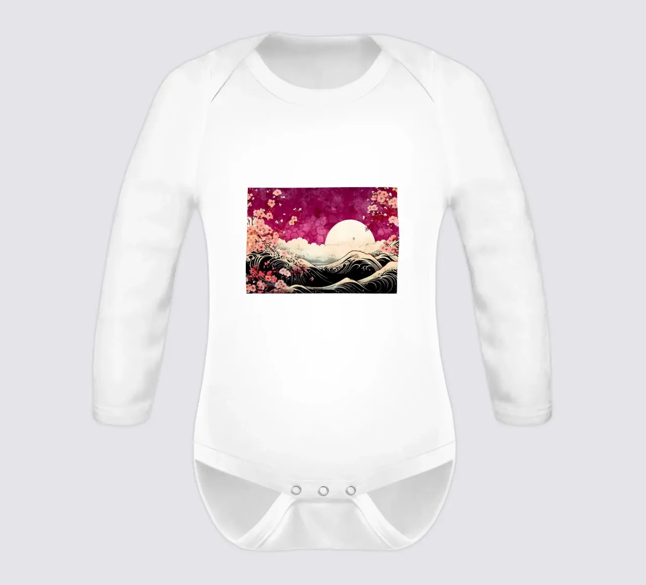 Poster long-sleeve baby romper by Rebecca Clark Wyrick