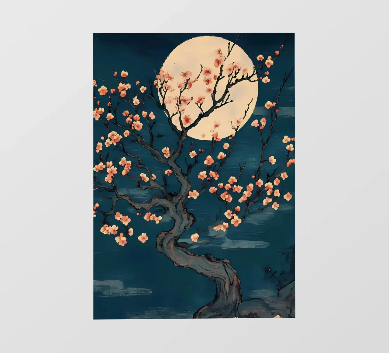 Fiori di ciliegio e luna pellicola backlit da Rebecca Clark Wyrick
