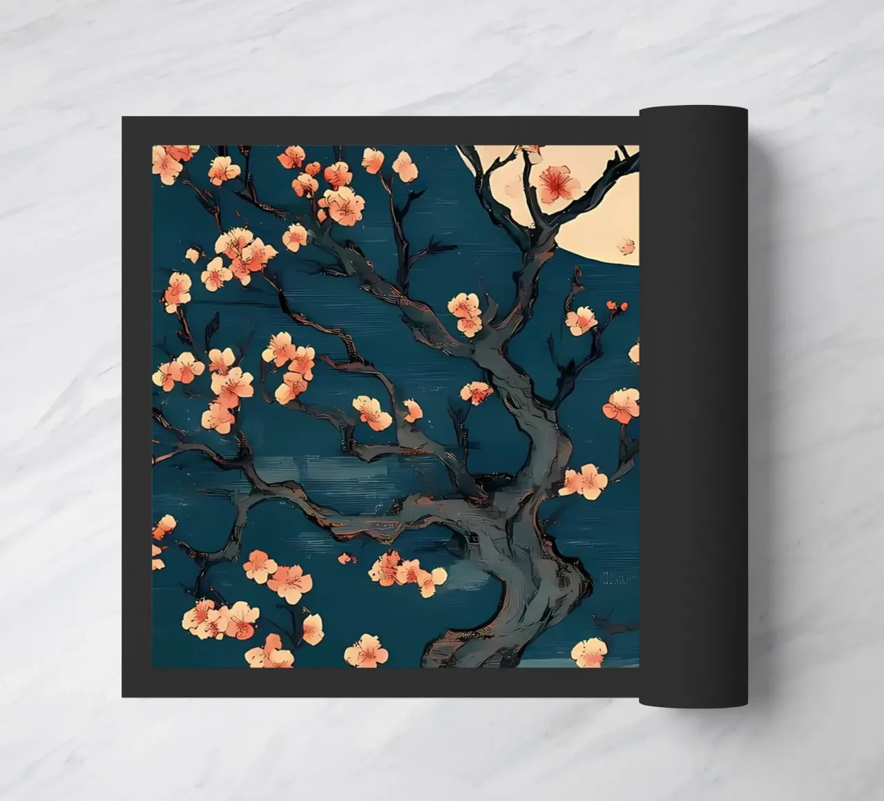 Fiori di ciliegio e luna zerbino da Rebecca Clark Wyrick