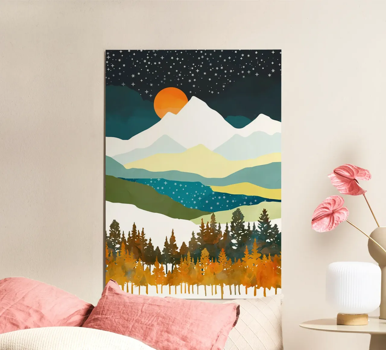 Vista estiva poster con telaio in plastica da Albert S Jacob