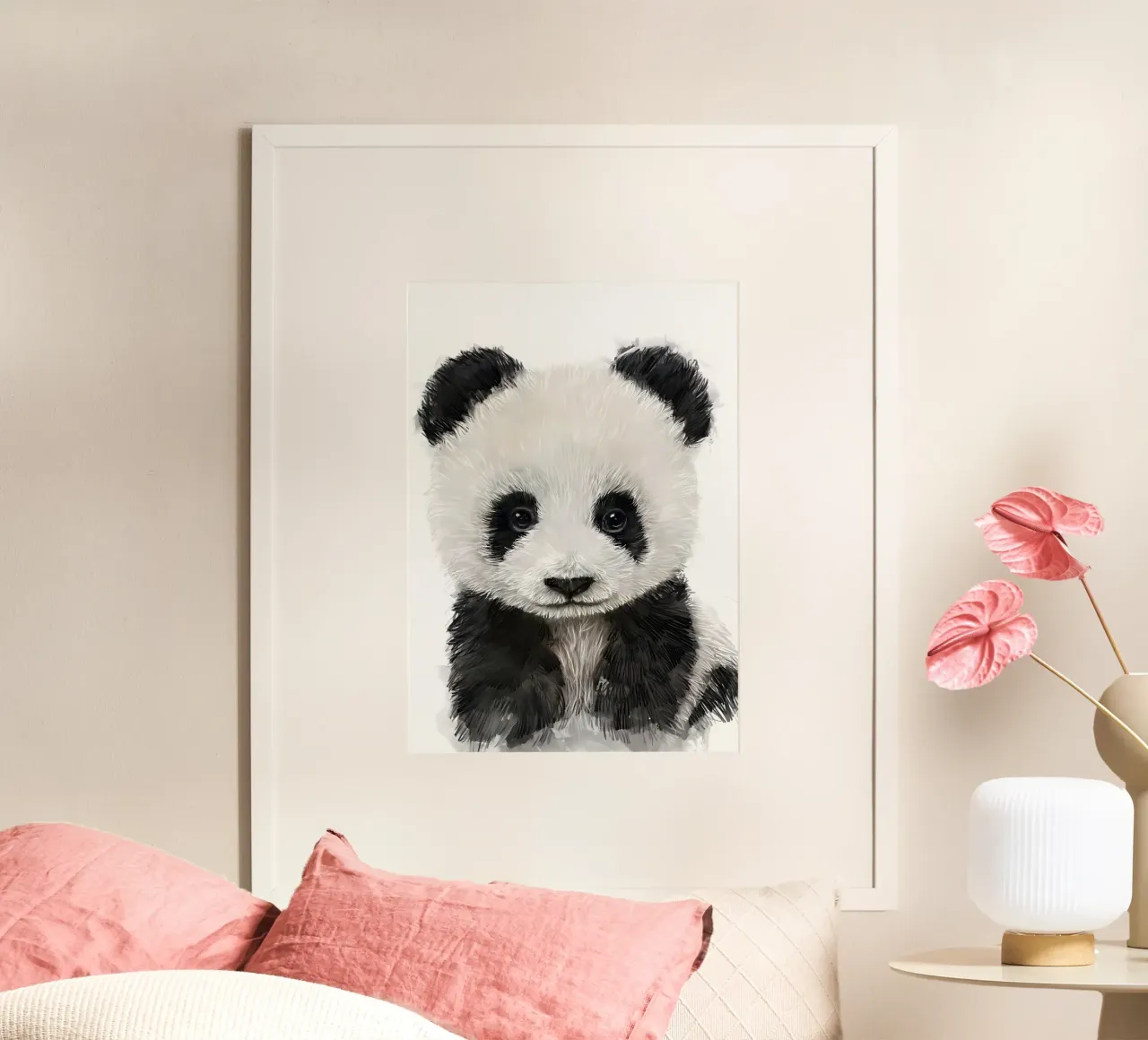 Ritratto di panda carino poster da James M Coyle