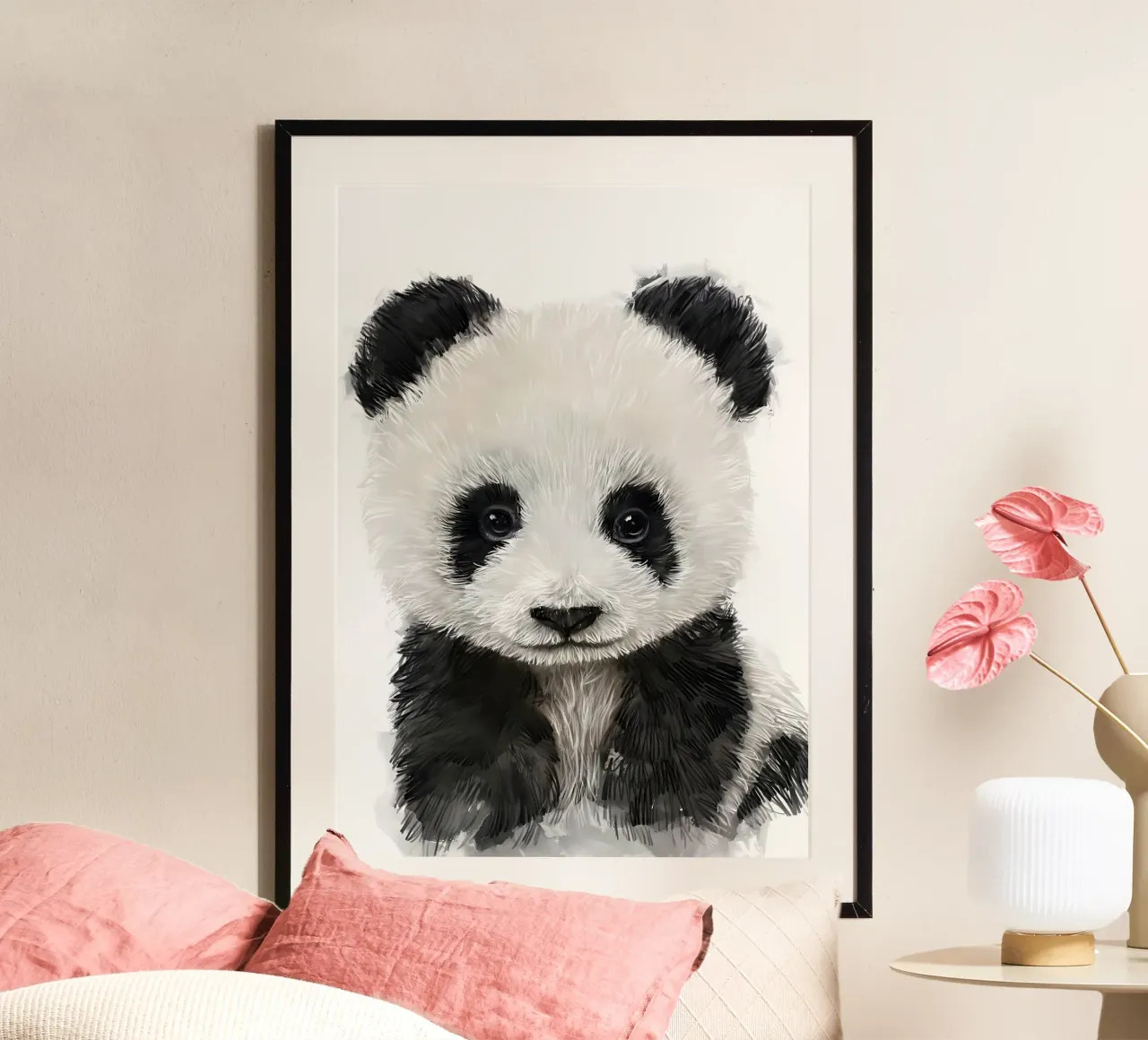 Ritratto di panda carino poster da James M Coyle