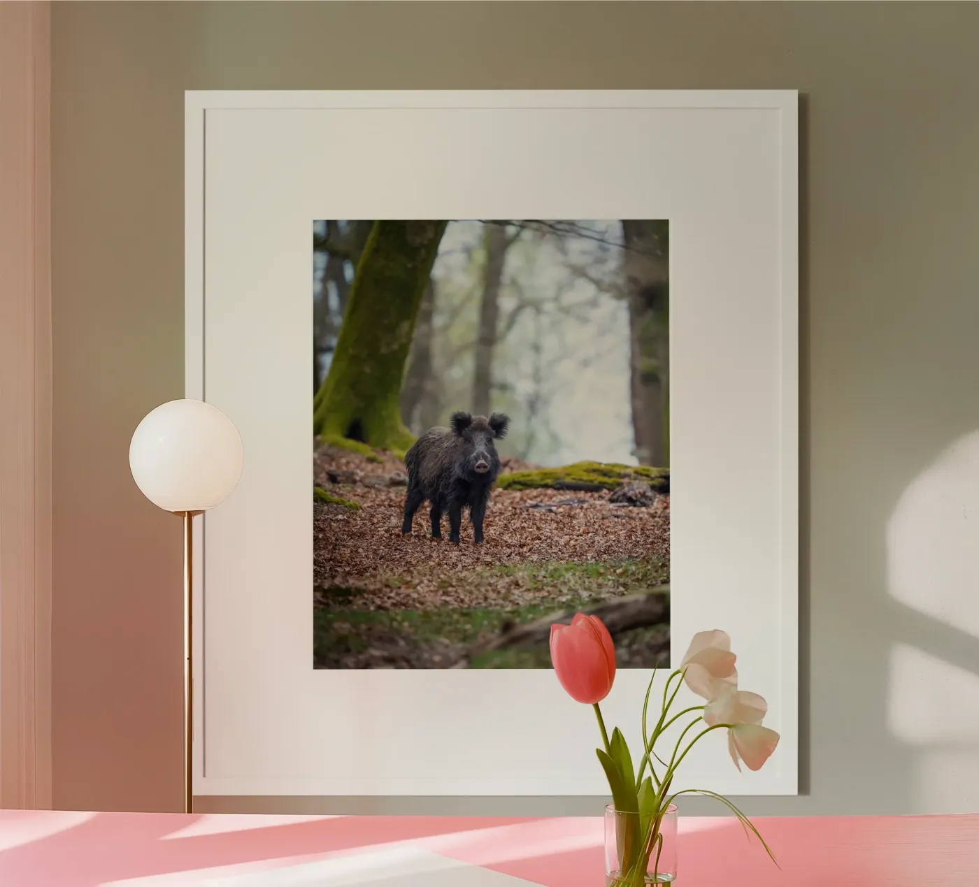 Wild boar in the forest poster da Tom's Wildlife