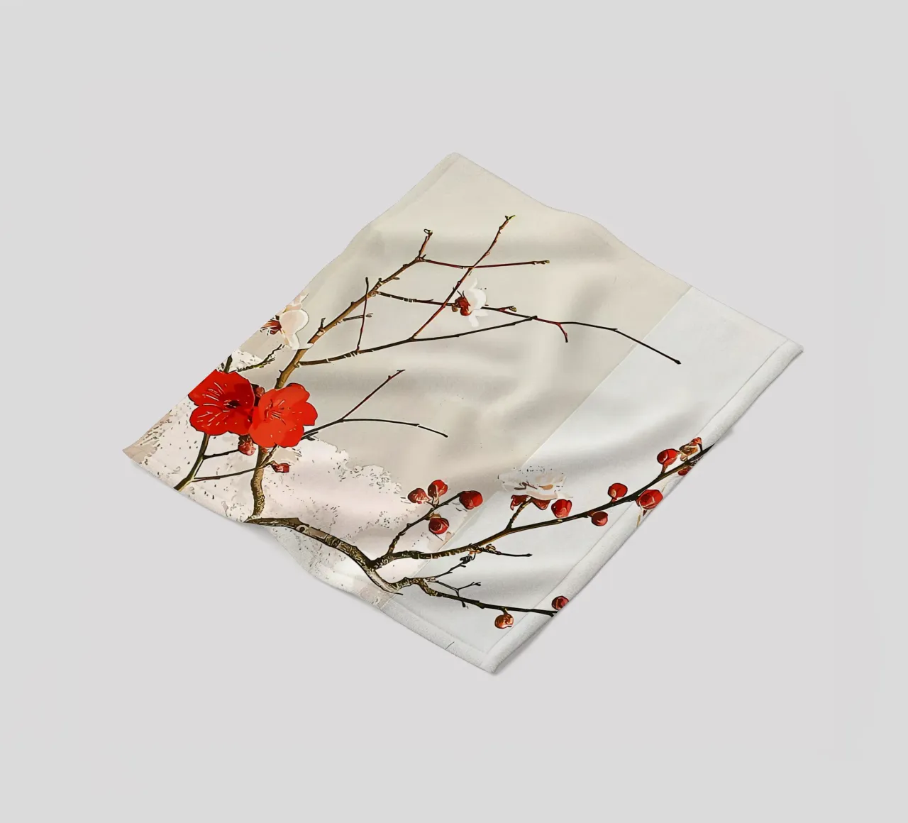 Giappone Fiori di ciliegio coperta in pile da Rebecca Clark Wyrick