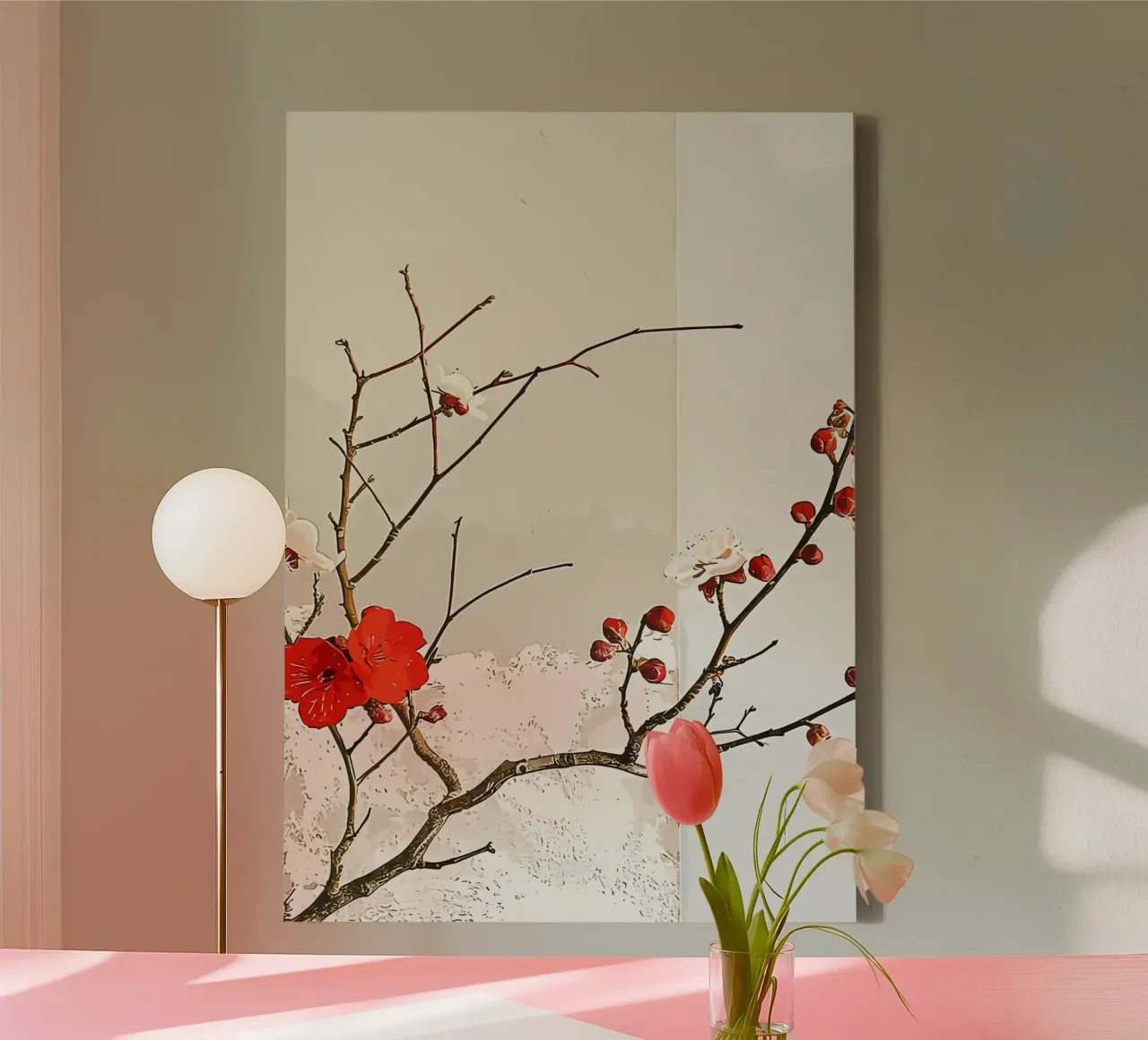 Giappone Fiori di ciliegio tela con Cornice a cassetta da Rebecca Clark Wyrick