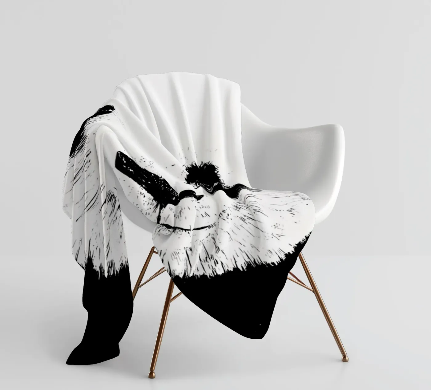 panda fleece blanket by James M Coyle