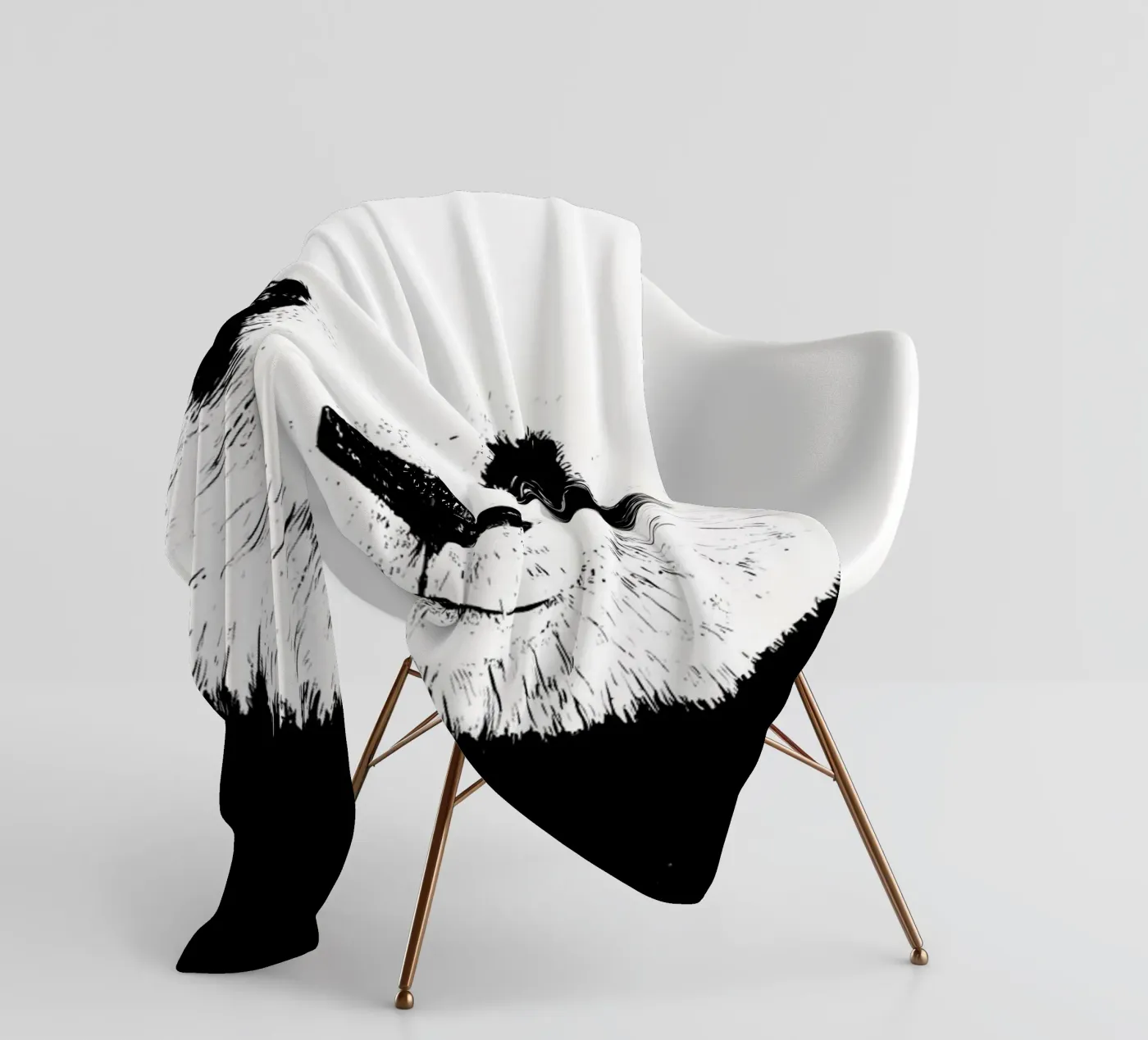 panda fleece blanket by James M Coyle