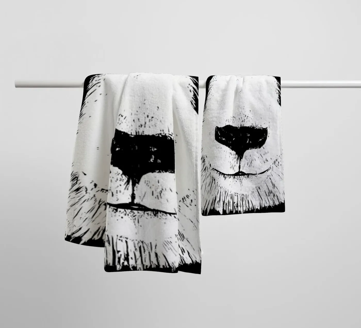 panda badhanddoek van James M Coyle