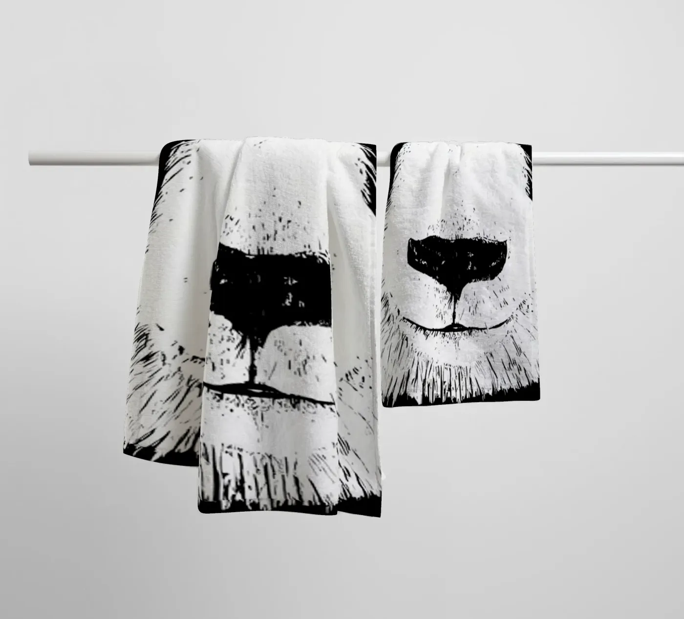 panda badhanddoek van James M Coyle