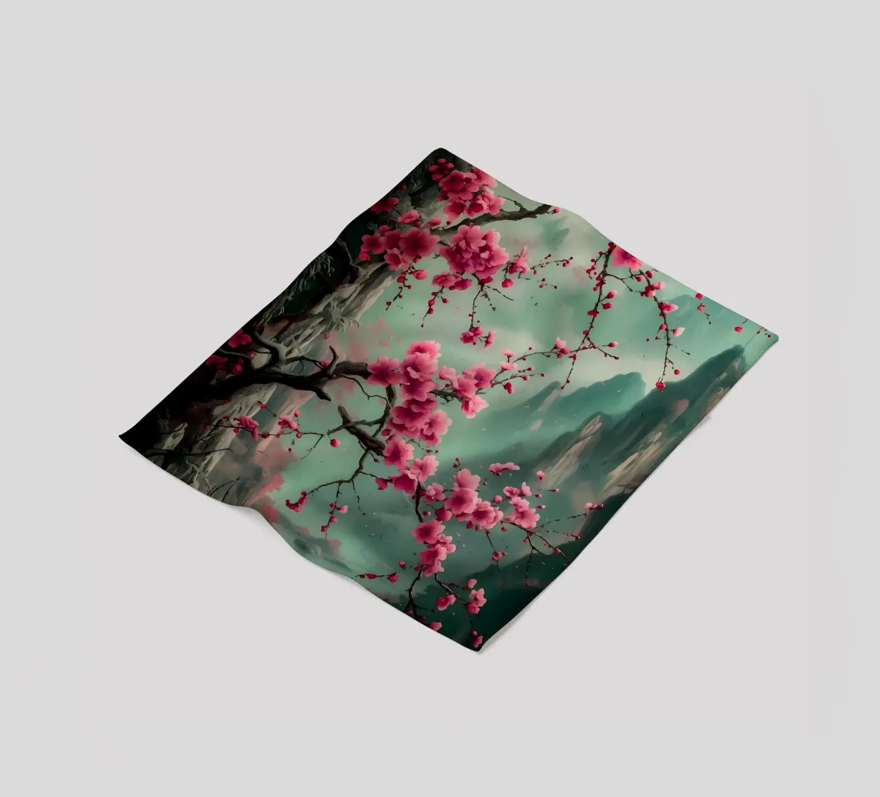 ciliegio in fiore in Giappone coperta in pile da Rebecca Clark Wyrick