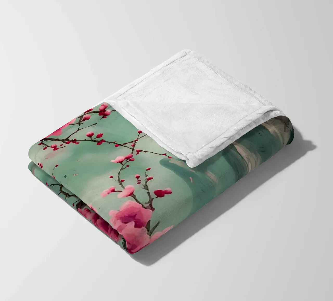 ciliegio in fiore in Giappone coperta in pile da Rebecca Clark Wyrick