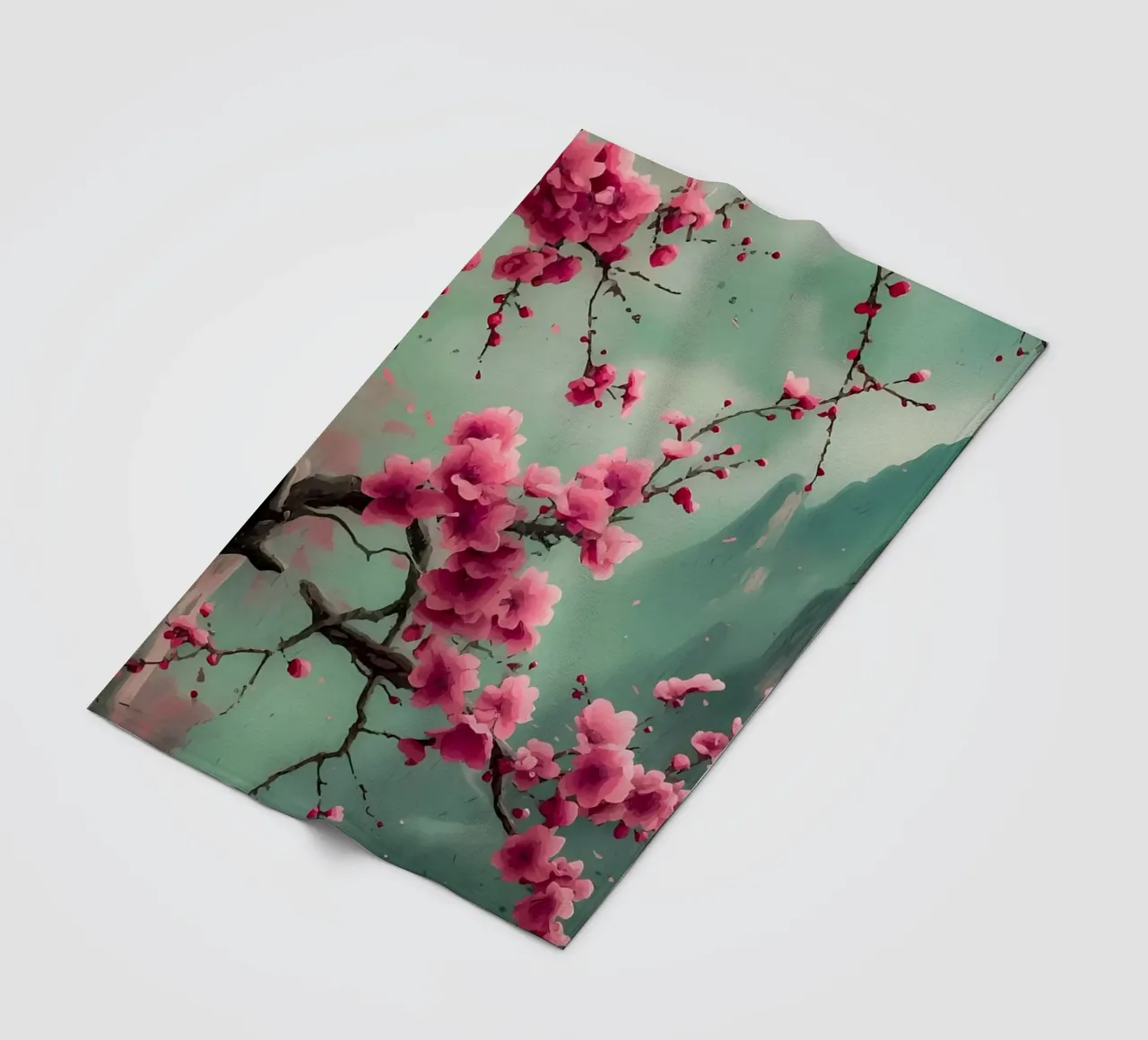 ciliegio in fiore in Giappone coperta in pile da Rebecca Clark Wyrick